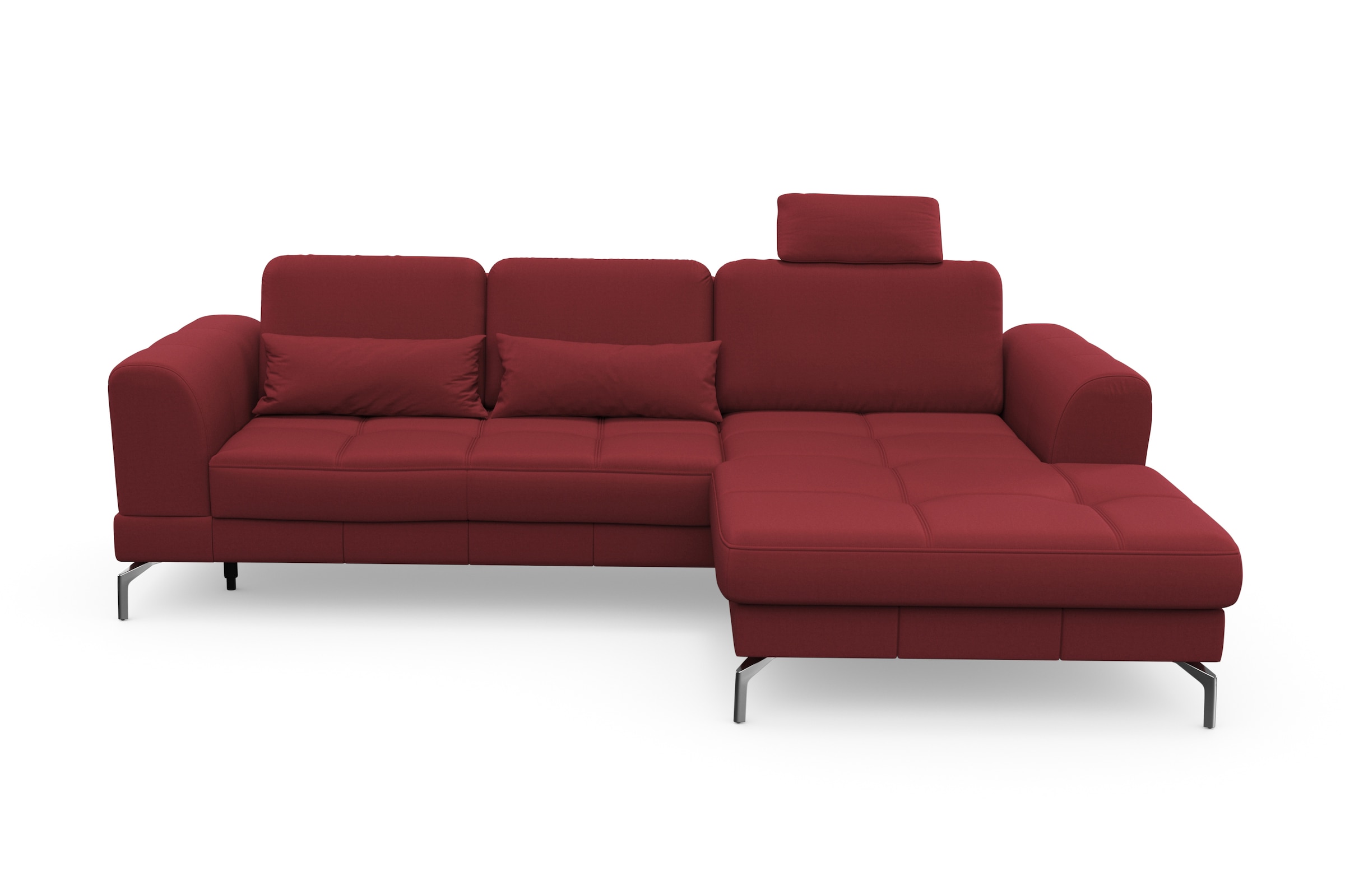 sit&more Ecksofa »Bendigo L-Form« inklusive Sitztiefenverstellung, Bodenfreiheit 15 cm, 2 Fussfarben