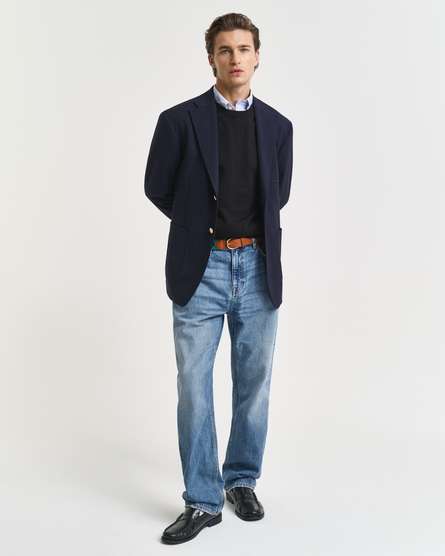 Gant Rundhalspullover »CLASSIC COTTON C-NECK«, Premium Strickpullver aus weicher 100% Baumwolle, Übergangspullover