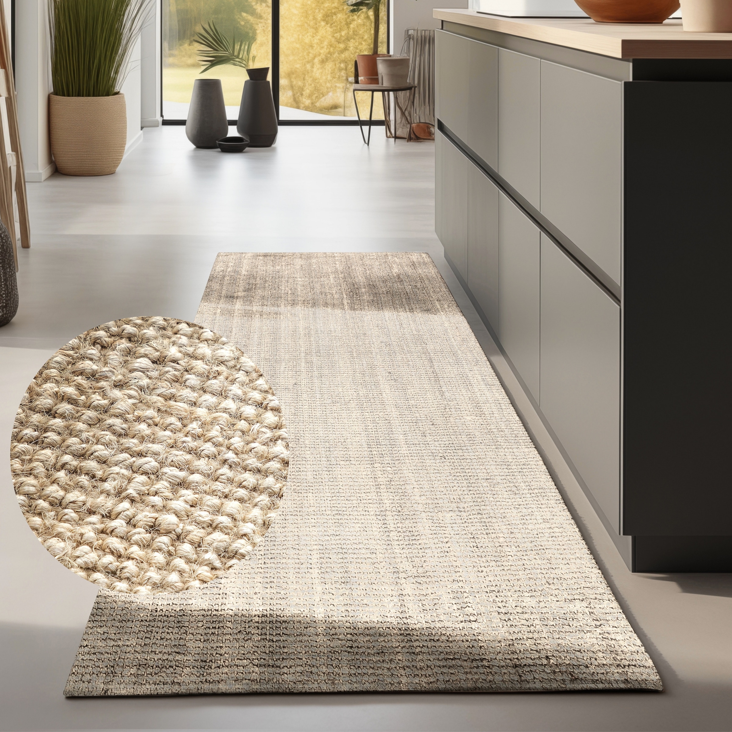 Image of HANSE Home Teppich "Jaipur Juteteppich, als Läufer und in Rund" rechteckig 10 mm Höhe 100% Naturfaser, Wohnzimmer, Esszimmer, Schlafzimmer, GRS