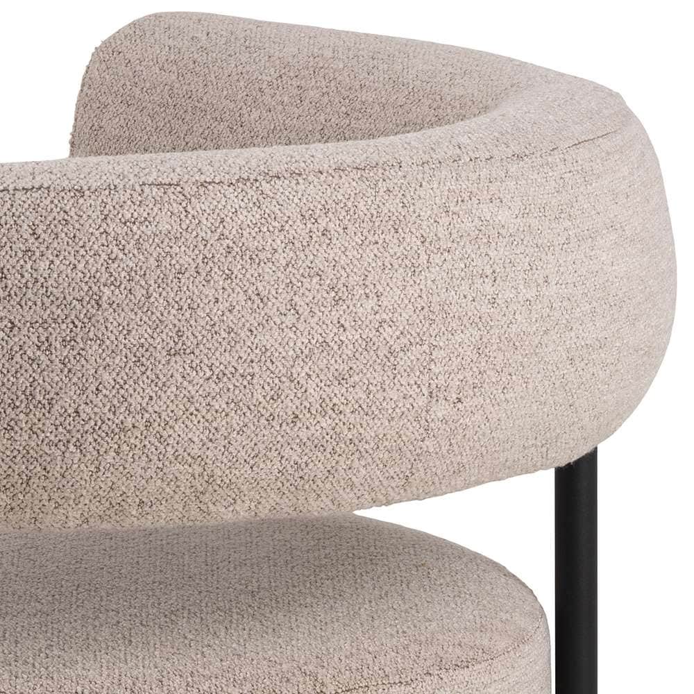 ACTONA GROUP Loungesessel »Oakfield, Polstersessel, Relaxsessel, mit Armlehnen, Hoher Komfort« Modern, Beiger Stoff, Schwarze Stel, Taschenfedern, Sitzhöhe: 43,5 cm