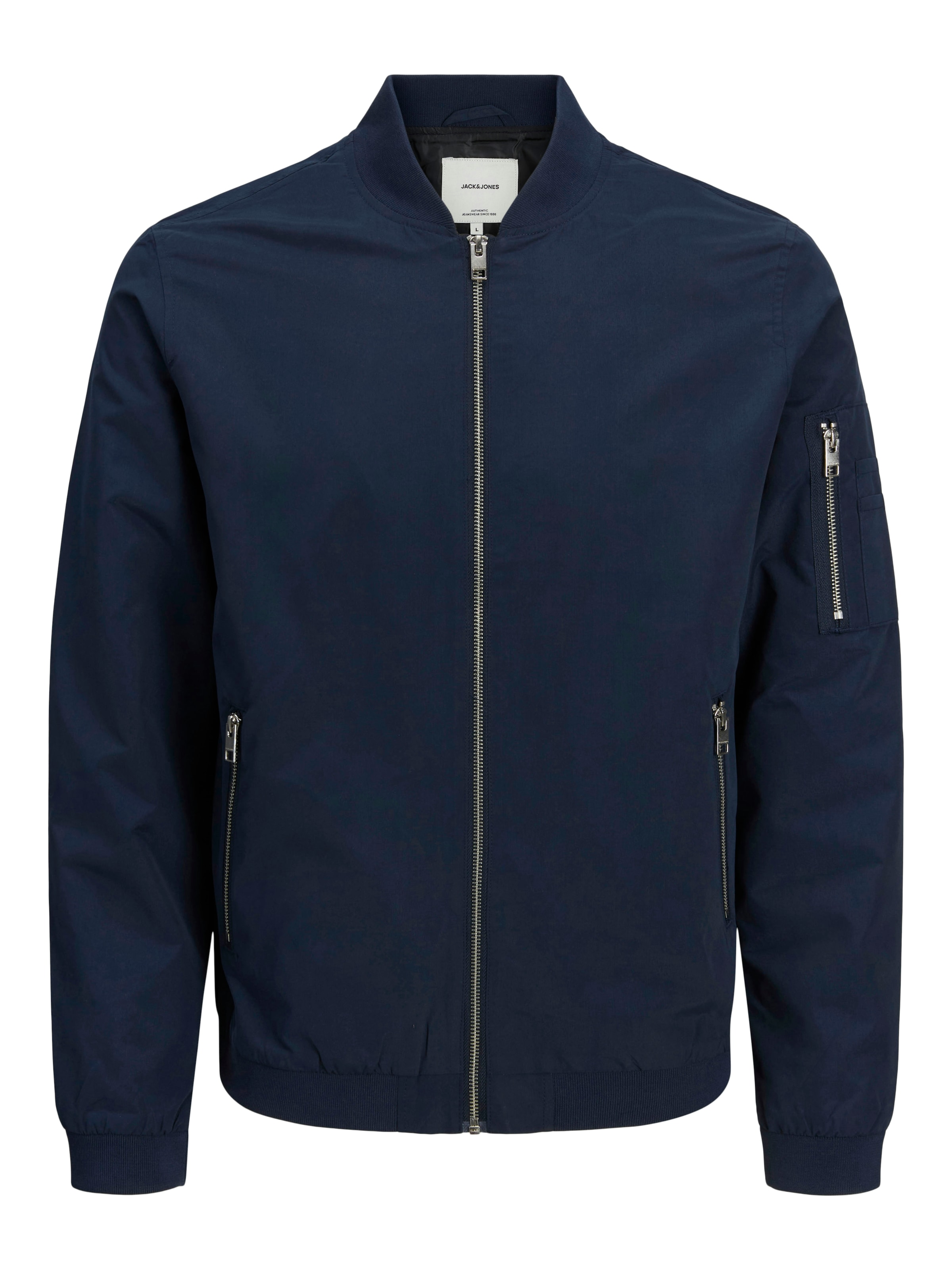 Jack & Jones Blouson »JJERUSH mit Stehkragen und Reissverschlusstaschen« ohne Kapuze unifarben, modisch, regular fit, Polyester