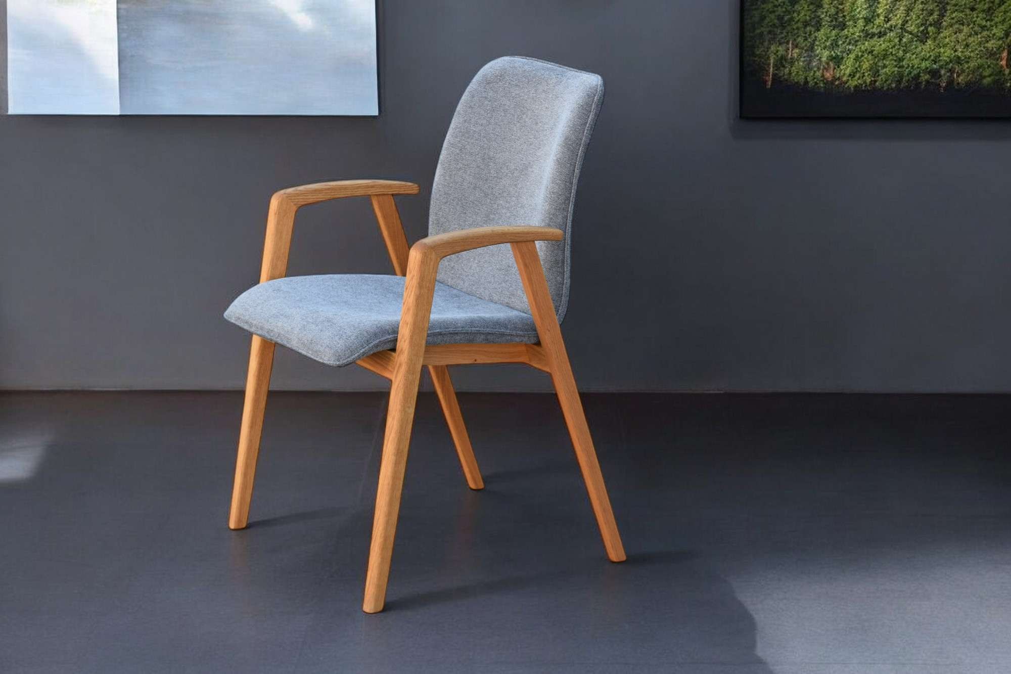 GOODproduct Armlehnstuhl »Loreen Esszimmerstuhl, Polsterstuhl, Designstuhl« (Set) 2 Stk.mit Massivgestell, hochwertig gearbeitet, Armlehnen, stilvoll, bequem