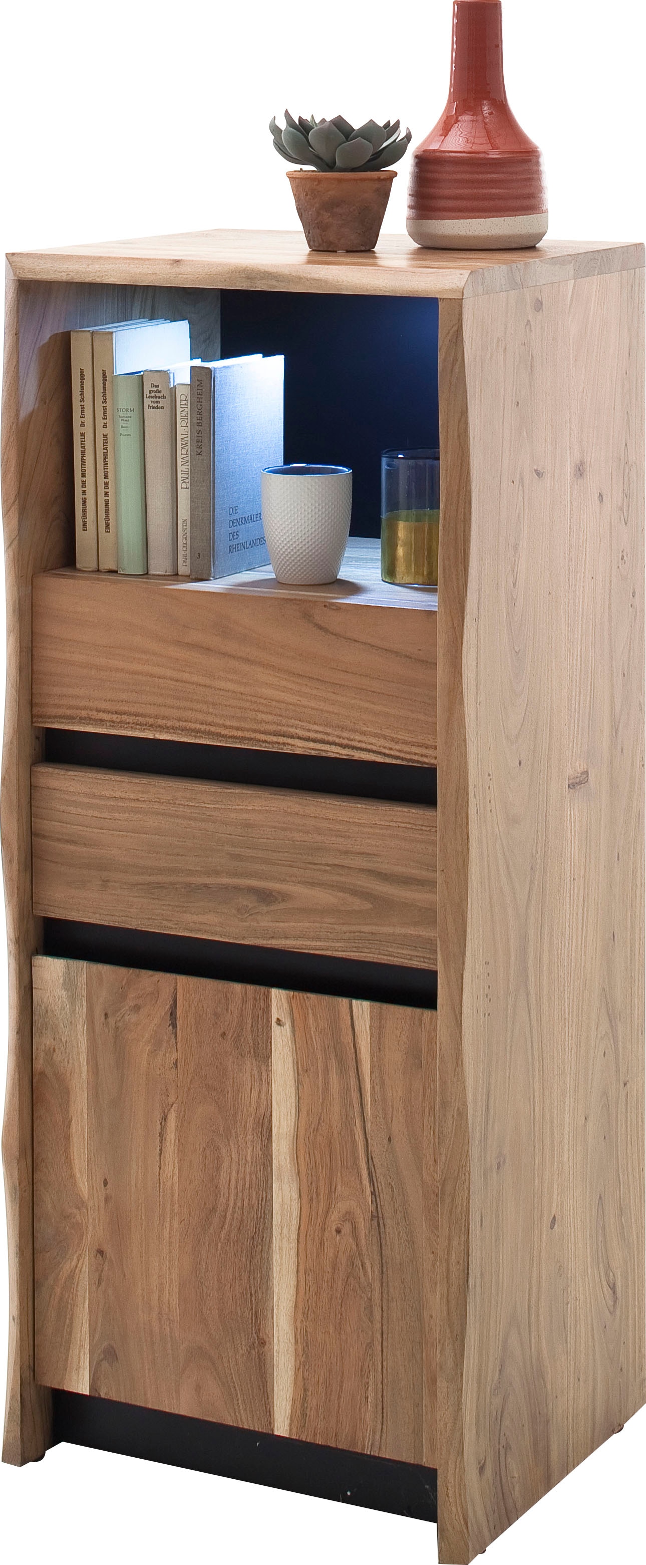 Image of MCA living Hochkommode »Calabria«, Massivholz Vintage in Akazie Natur lackiert, Artikel montiert bei Ackermann Versand Schweiz