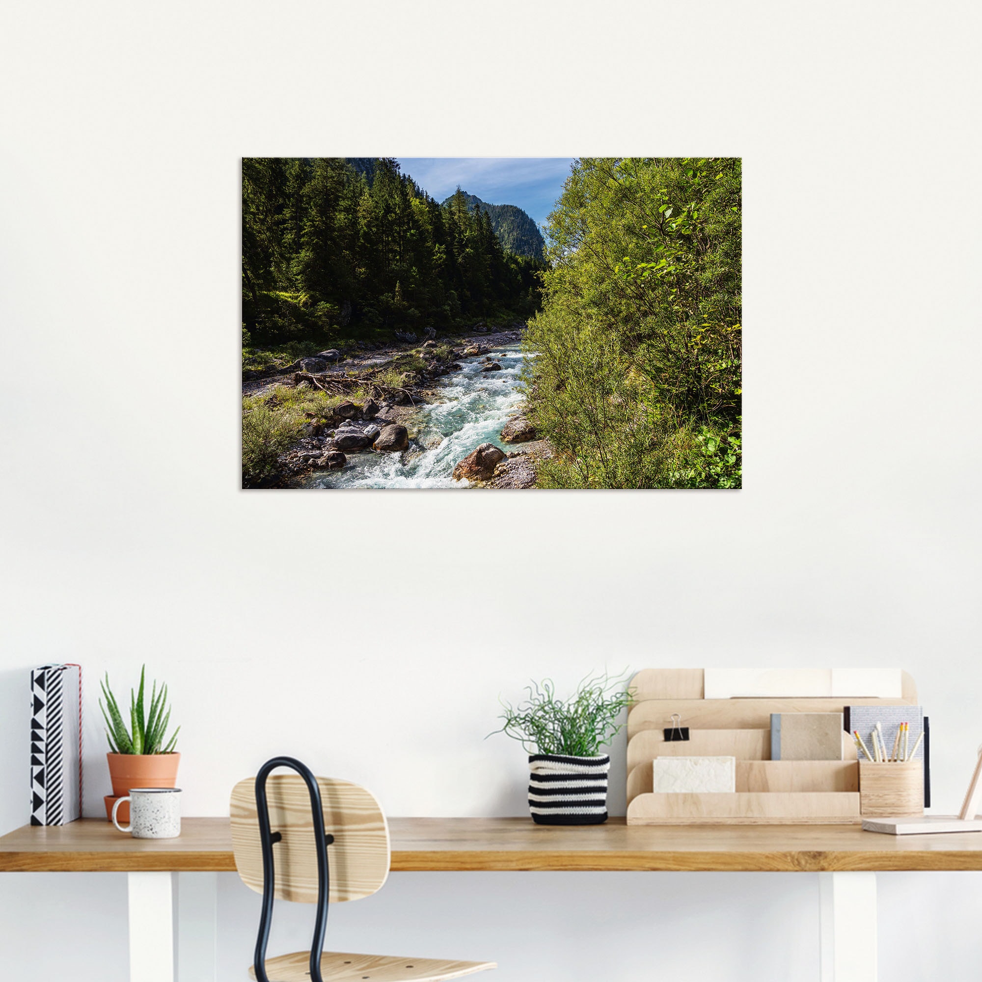 Artland Alu-Dibond-Druck »Wimbachtal Ramsau Berchtesgadener Land« Berge & Alpenbilder 1 Stk. tlg. für Innen- und Aussenbereich geeignet, Outdoorbild