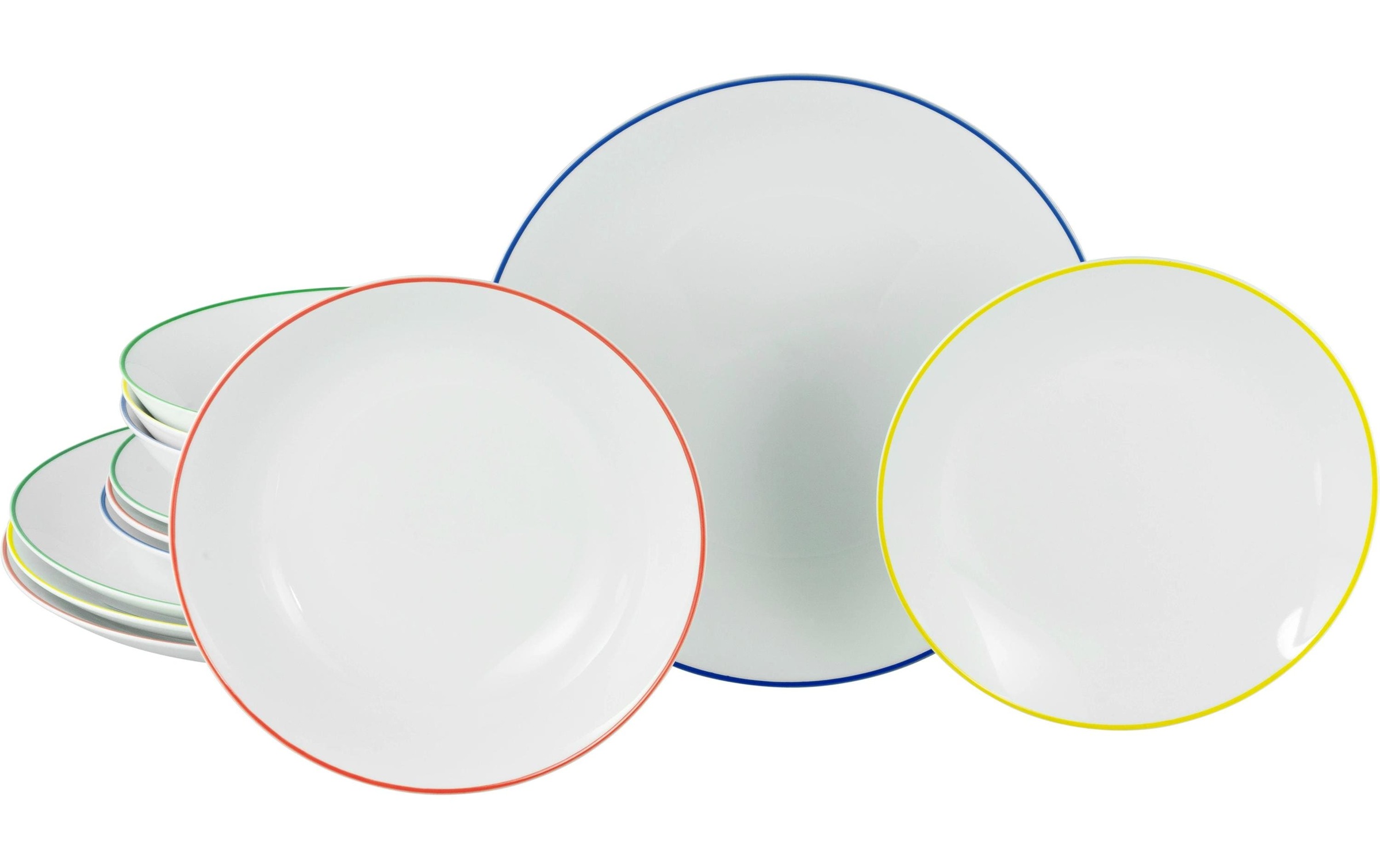 Image of CreaTable Kombiservice "Teller-Set Mehrfarbig/Weiss"
