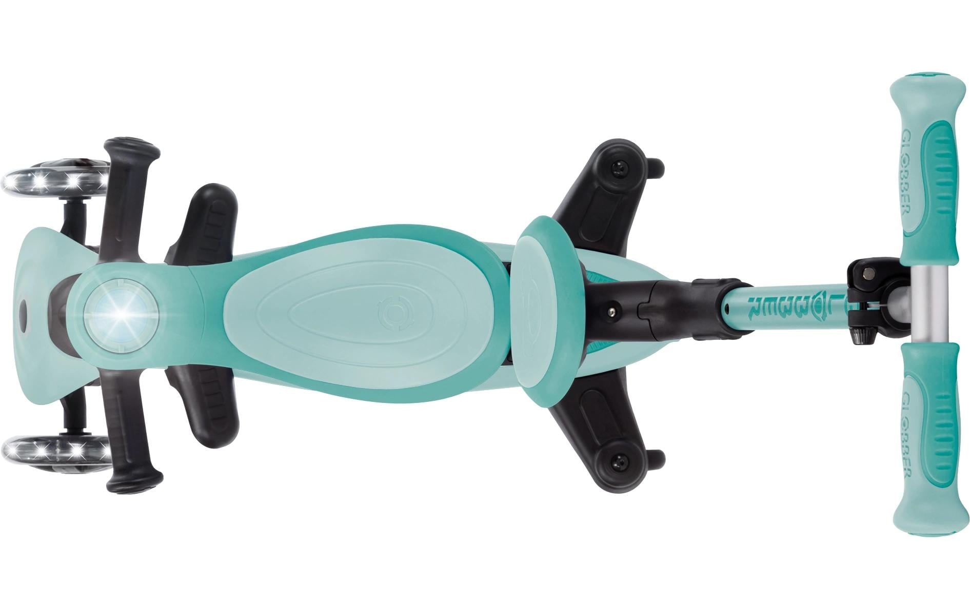 Globber Scooter »GO-UP BABY 360 LIGHTS, mit Leuchtrollen und Leuchtmodul« vélo à siège, draisienne et trottinette en un seul