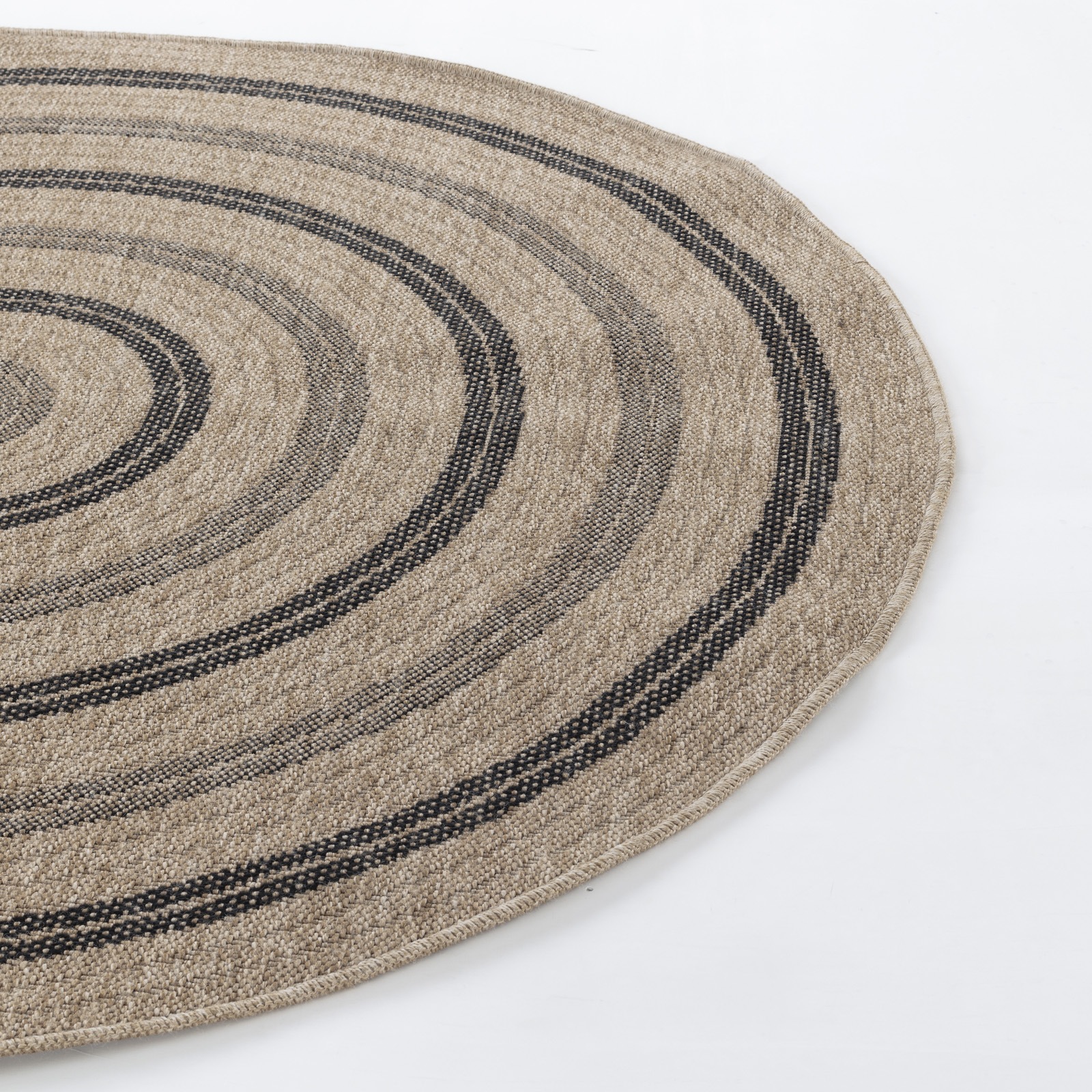 Livabliss Tapis »RYE« Rond 8 mm Höhe tapis intérieur/extérieur style bohème aspect jute, balcon, terrasse, jardin, rond