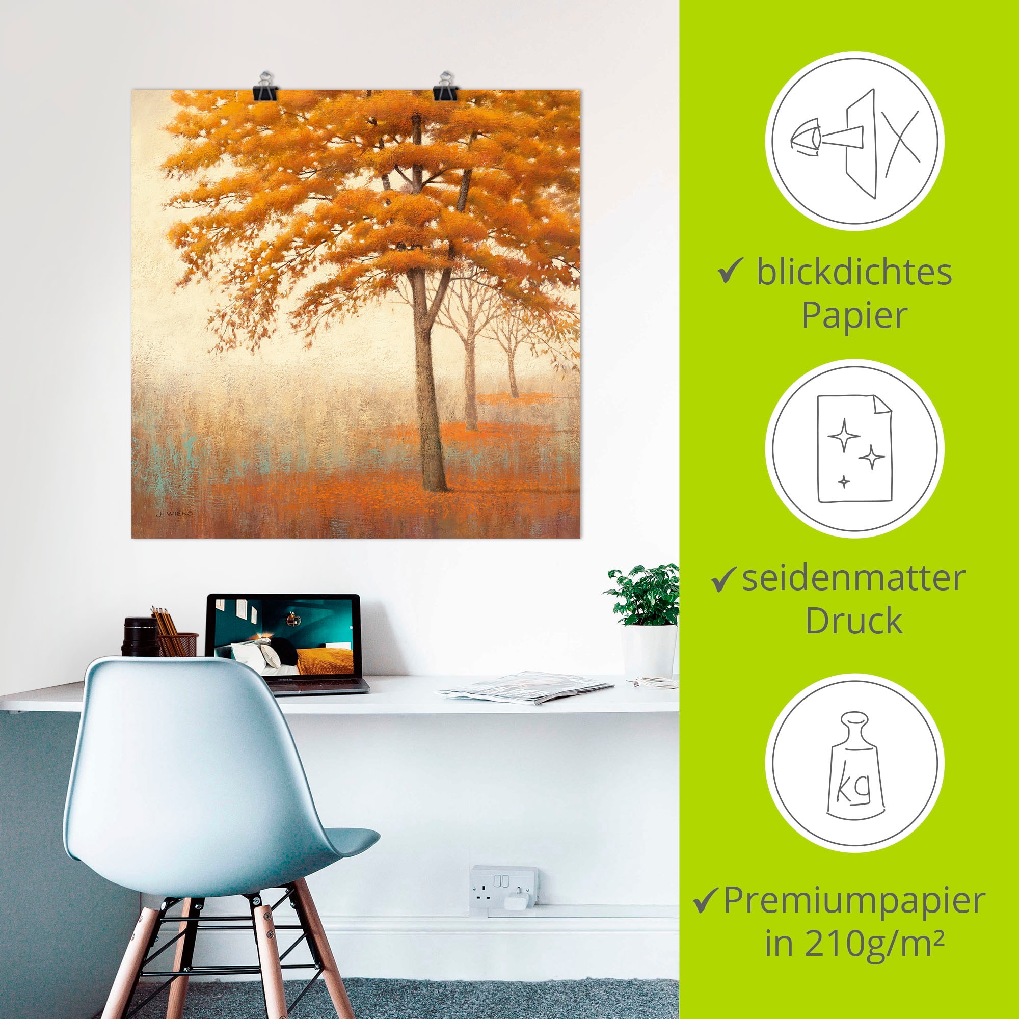 Artland Wandbild »Herbst Baum I«, Bäume, (1 St.), als Leinwandbild, Poster in verschied. Grössen