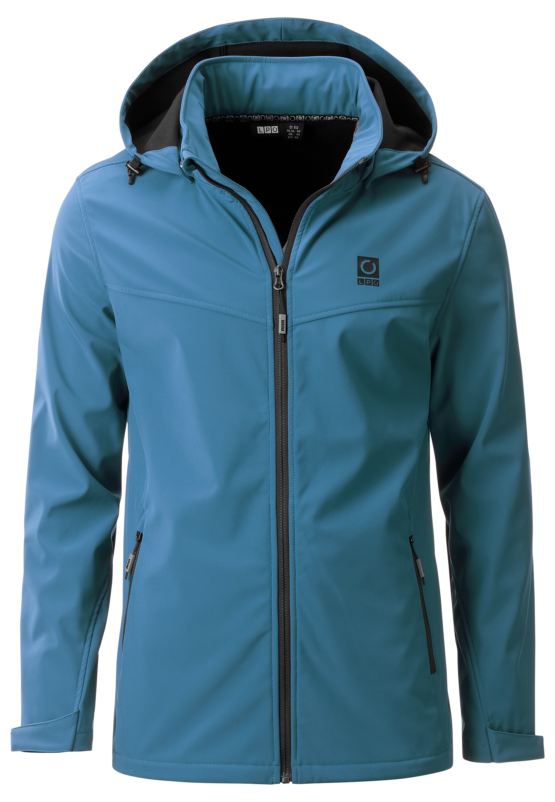 LPO Softshelljacke »Softshelljacke Melvin« mit Kapuze abnehmbare, verstellbare Kapuze