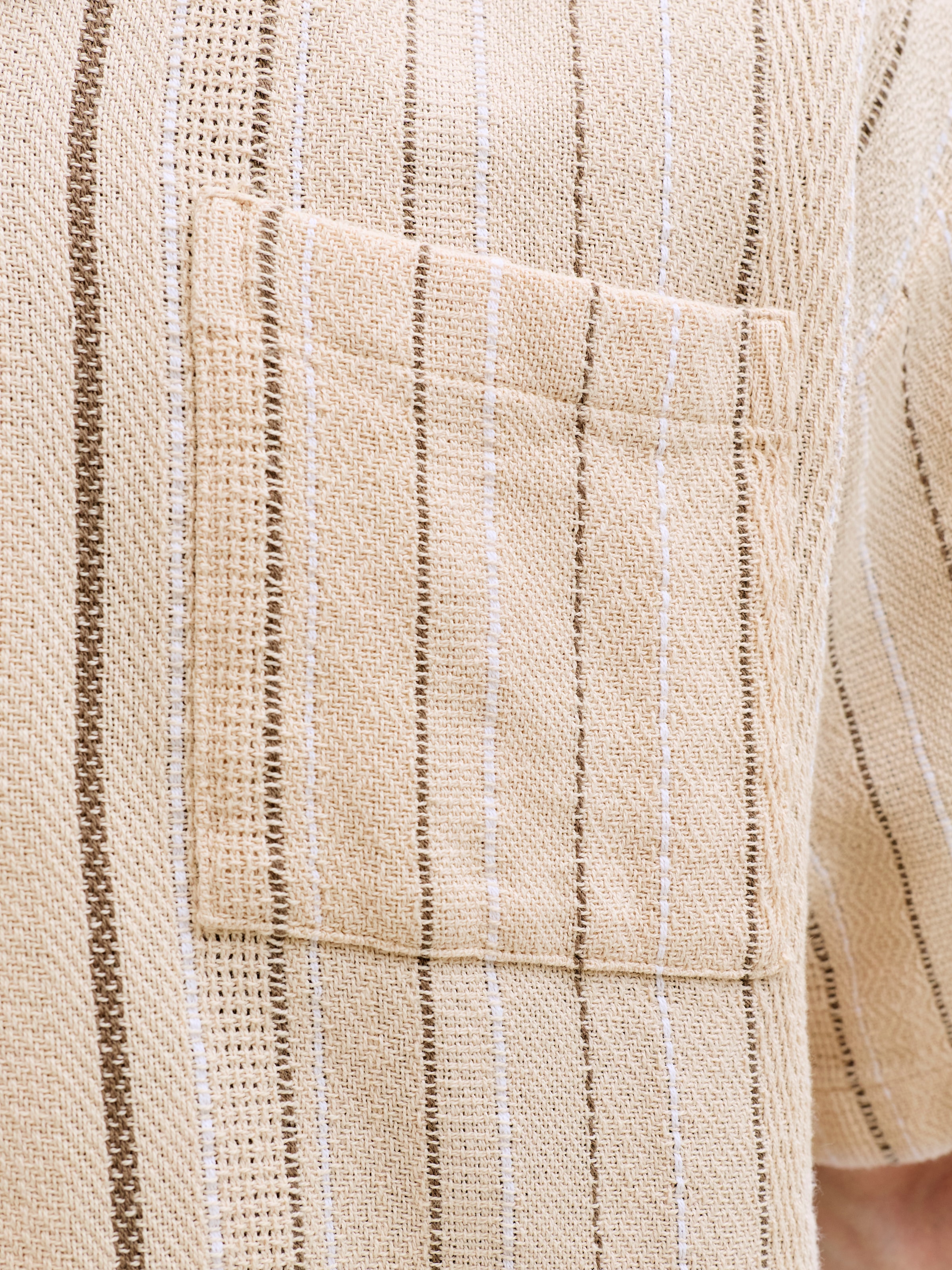 Jack & Jones Chemise à manches courtes »JJEBRADLEY STRIPED RESORT SHIRT SS LN« Baumwolle, loose fit