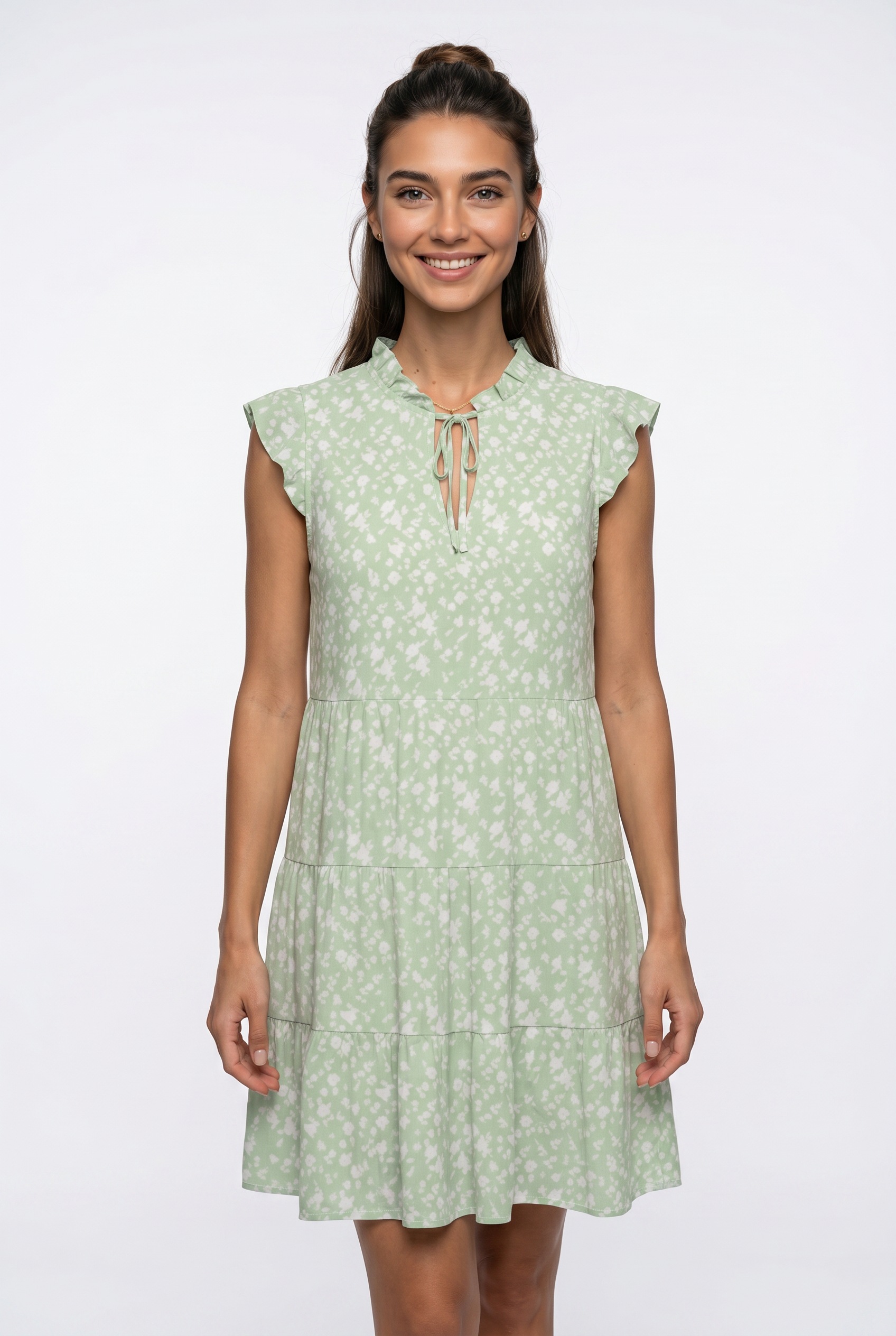 Image of Vero Moda Minikleid "VMALBA SS SHORT TIE DRESS WVN NOOS" Viskose