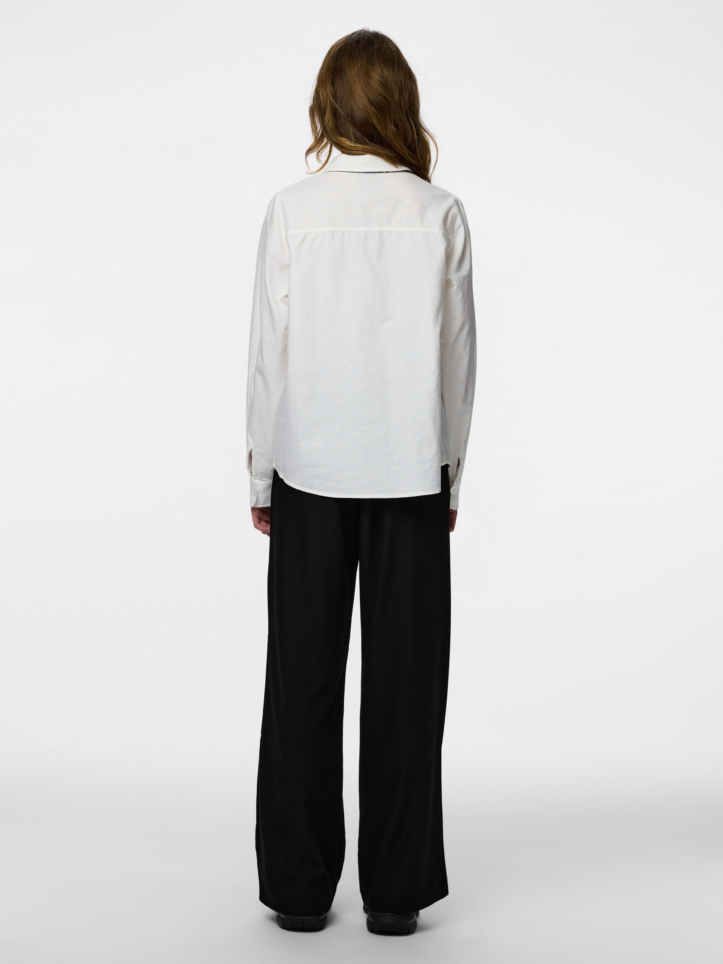pieces Schlupfhose »PCBOSELLA HW WIDE PANTS NOOS BC«  Materialmix, High Waist