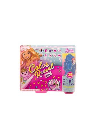 Barbie Spielfigur »Color Reveal Puppe & Haustier Fantasy Meerjungfrau«, (25 tolle... kaufen