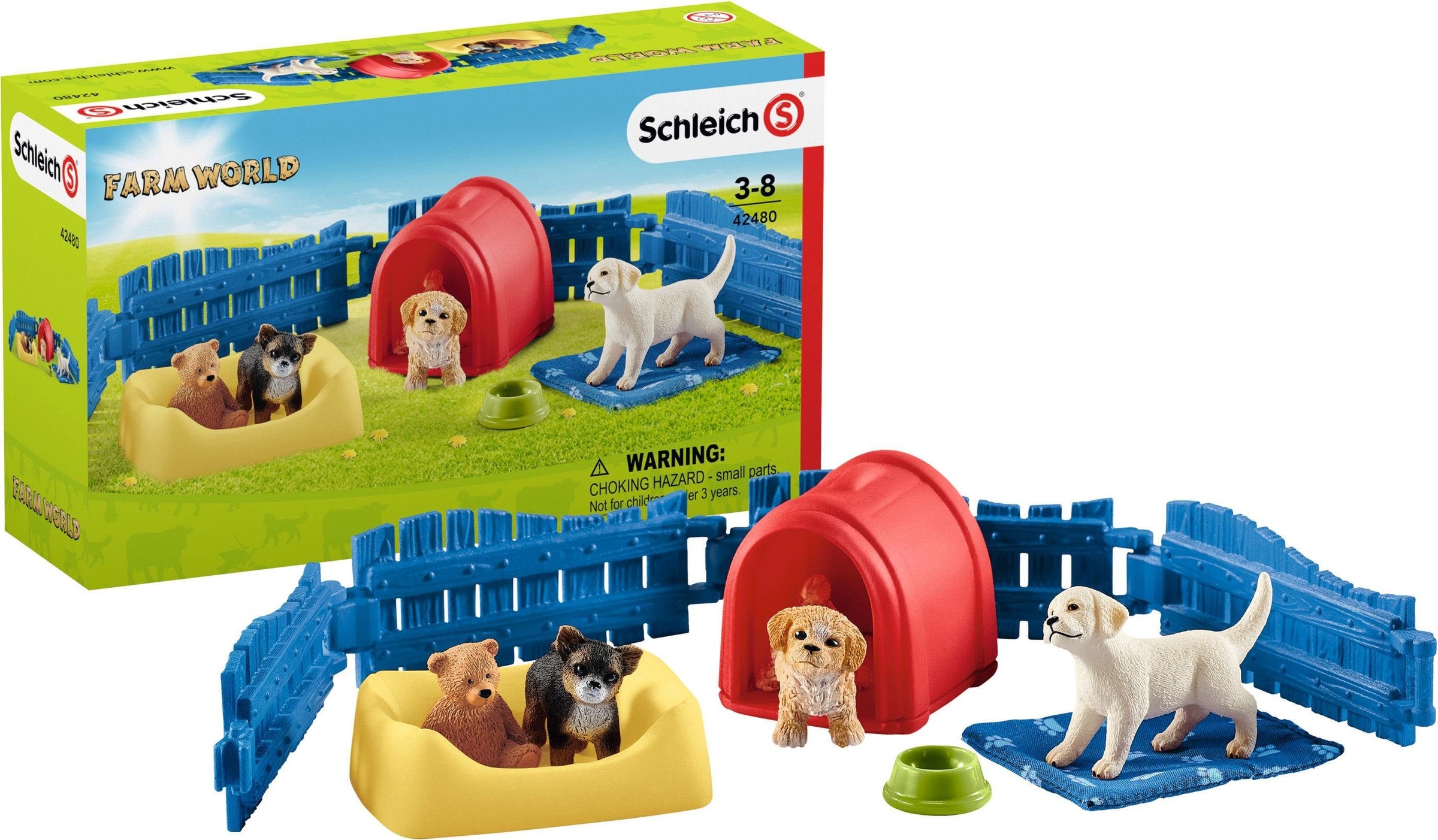 Image of Schleich® Spielwelt »Farm World, Welpenstube (42480)« bei Ackermann Versand Schweiz