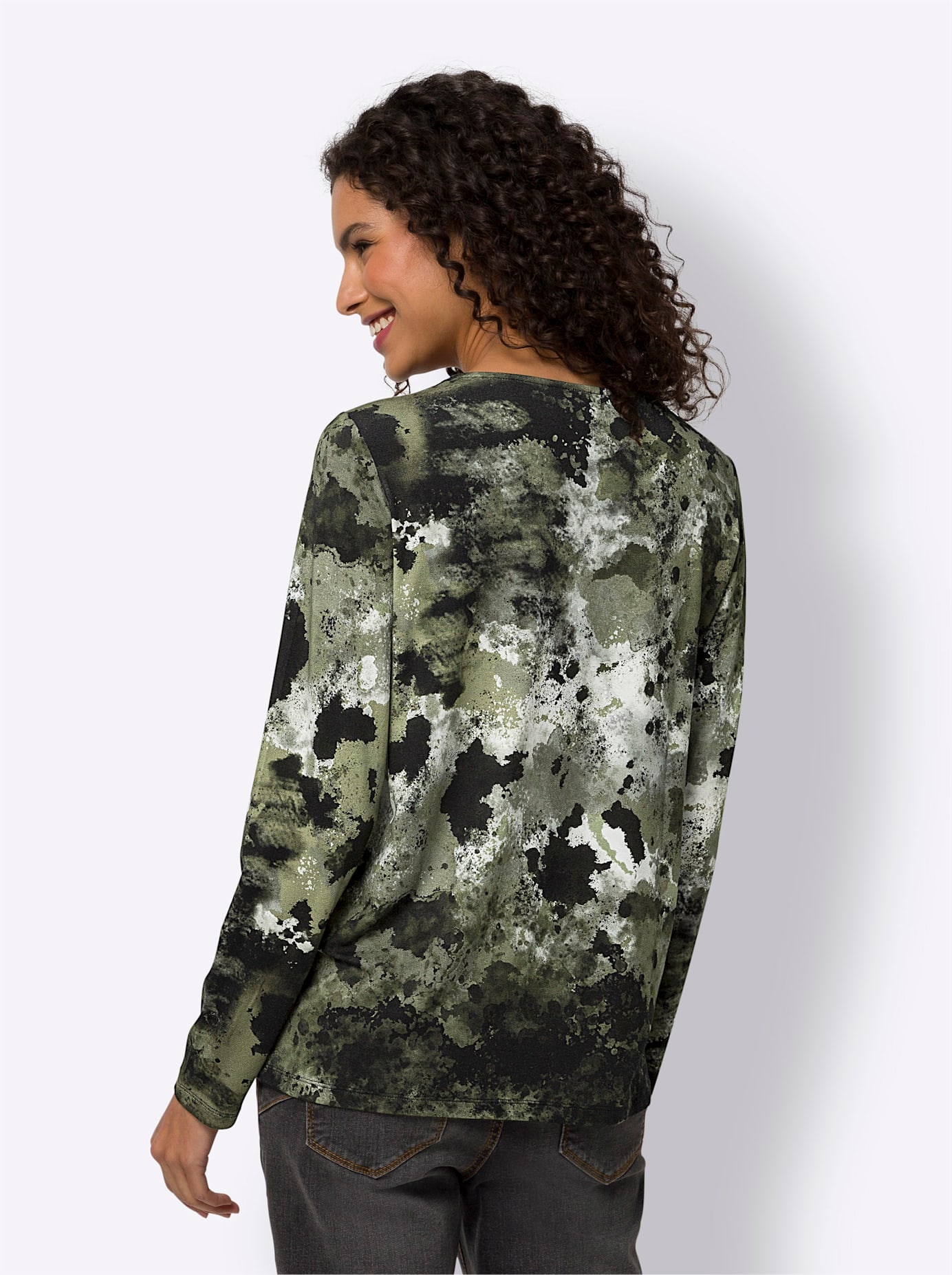 heine Langarmshirt »Druck-Shirt«, (1 tlg.)