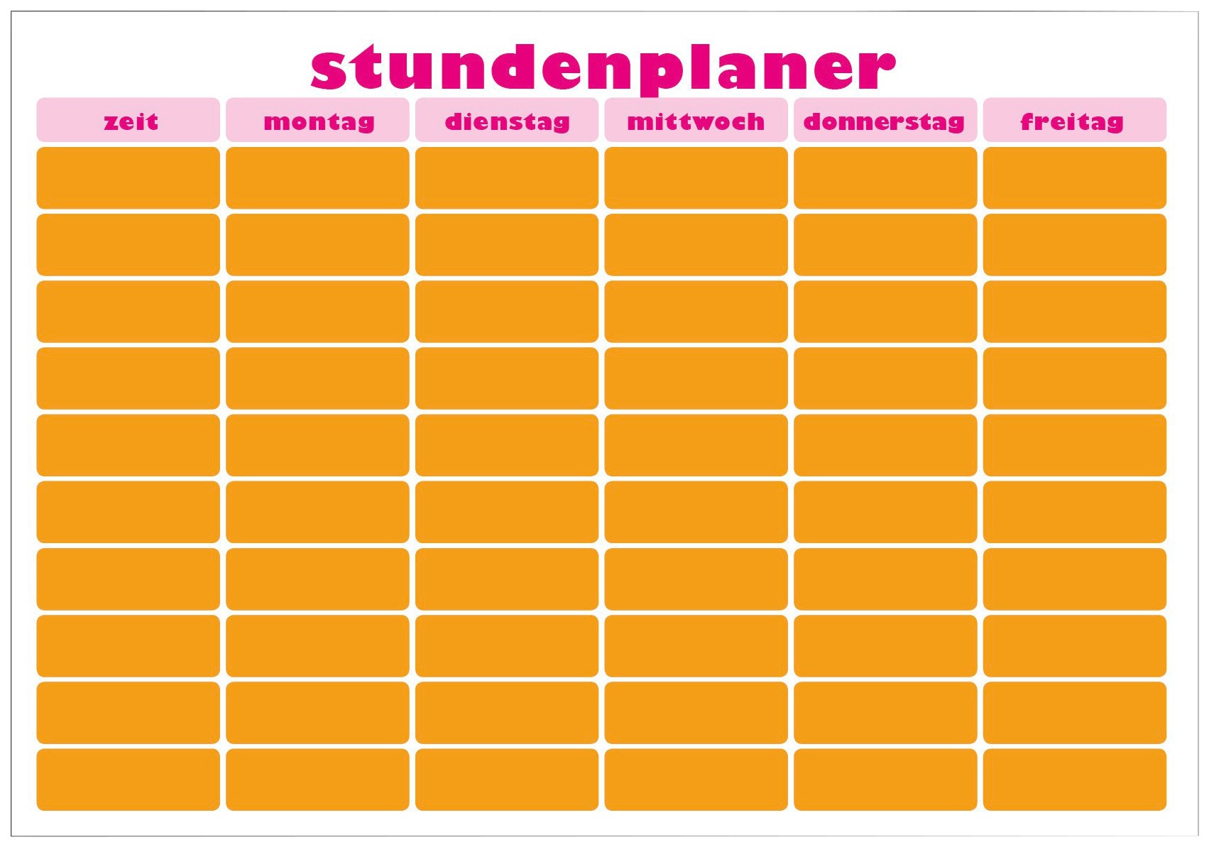 Image of MySpotti Wandsticker »Memo Kids Stundenplaner pink-orange«, (1 St.), mit Whiteboard-Oberfläche bei Ackermann Versand Schweiz