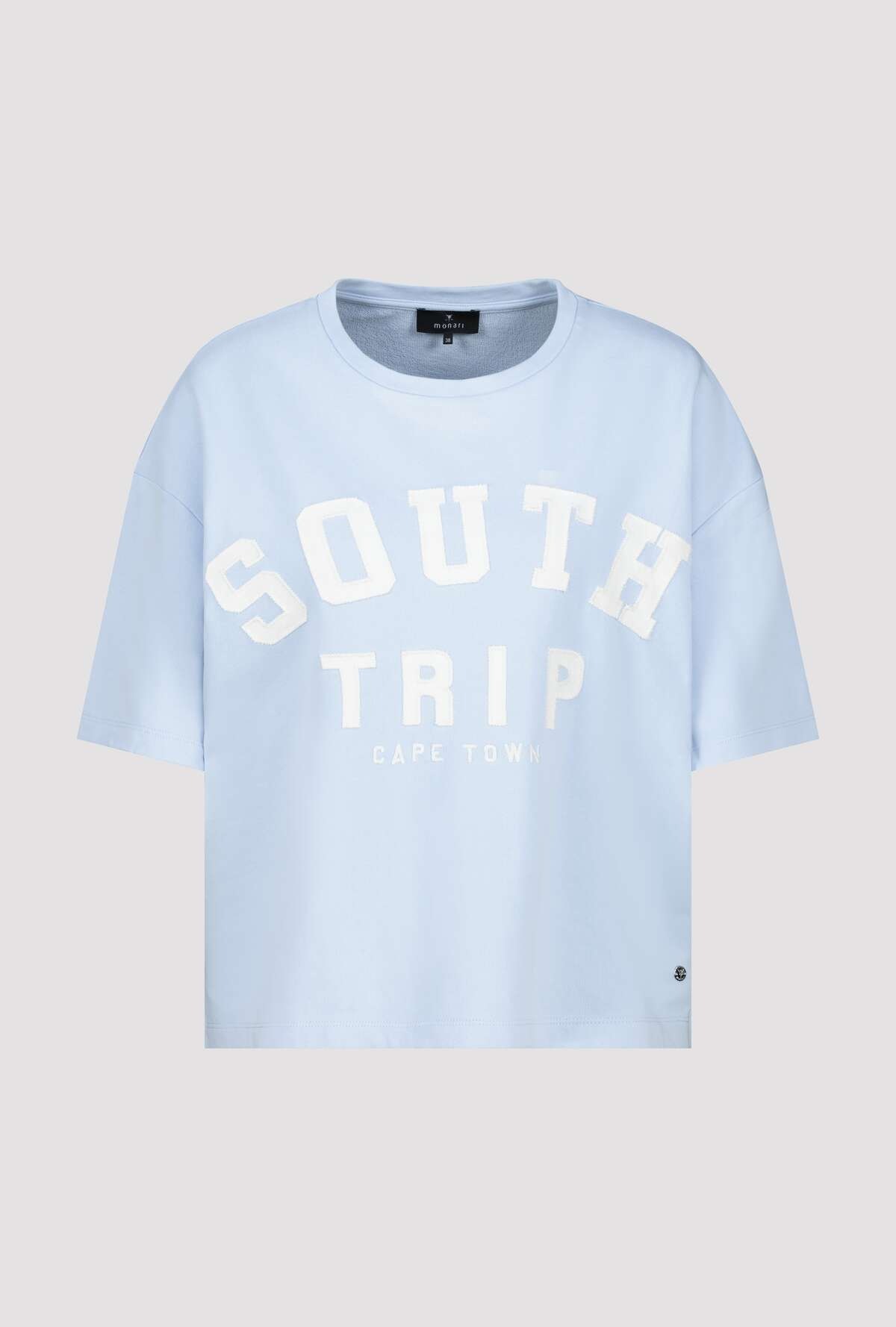 Monari Sweatshirt »Sweatshirt Schrift«, Regular fit mit aufgenähtem Schriftzug
