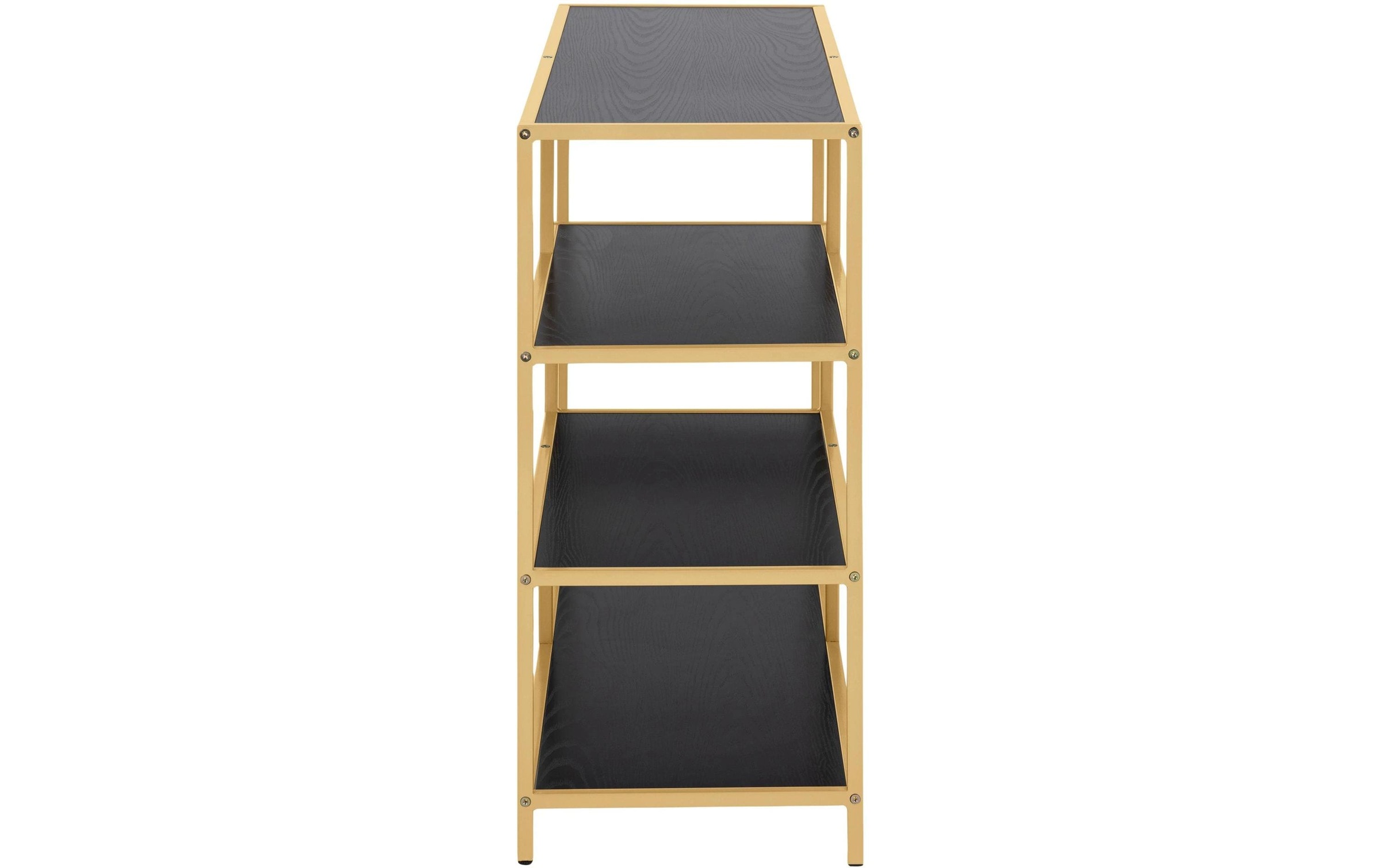 AC Design Regal »Seaford 114 x 35 x 78 cm, Goldfarben/Schwarz«