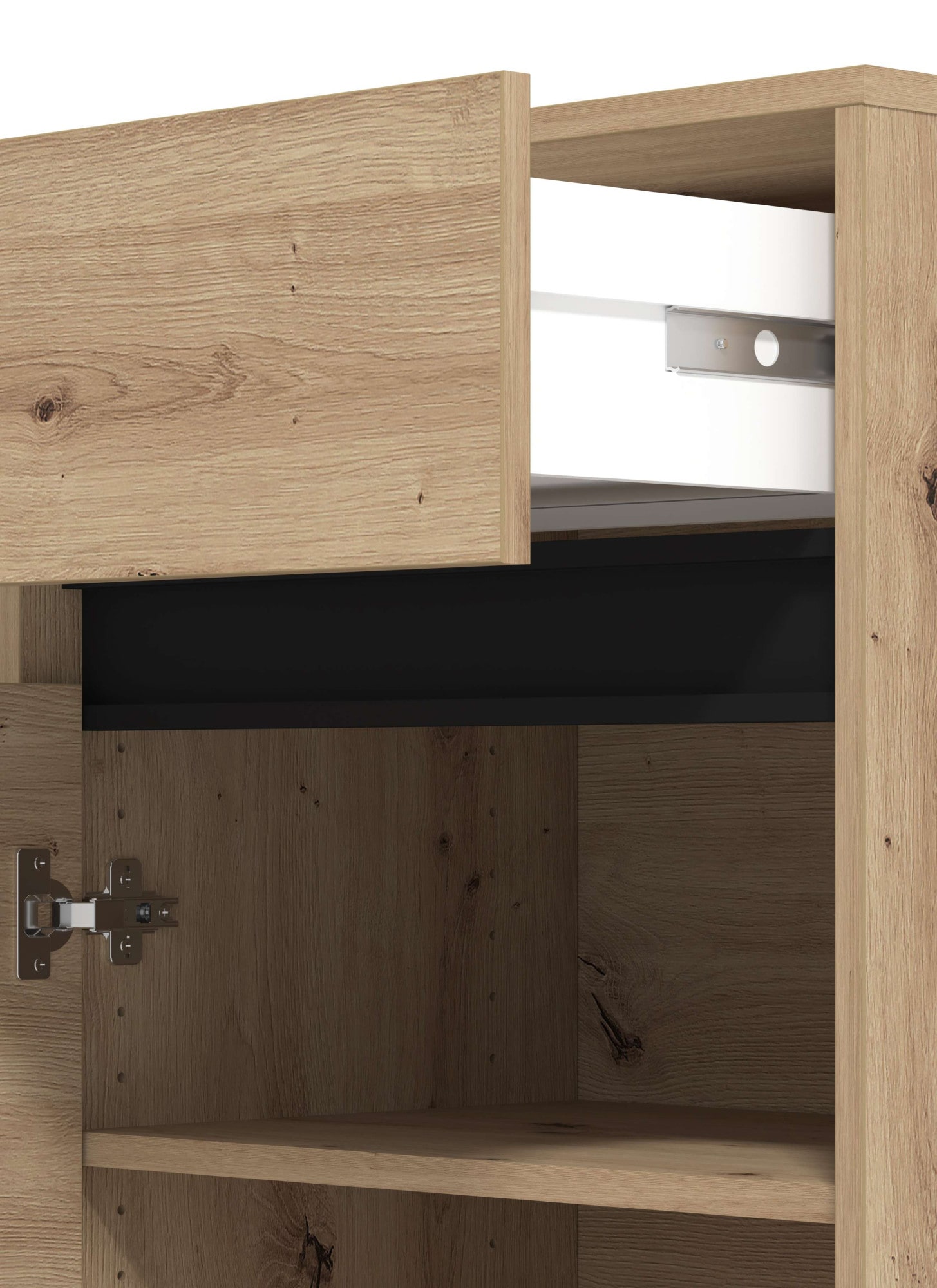 Home affaire Commode à chaussures »Arran, Schuhregal, Schuhschrank« deux étagères et un tiroir. largeur totale 54,5 cm