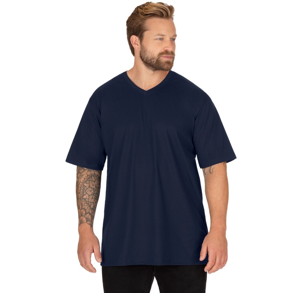 Trigema T-Shirt »TRIGEMA V-Shirt DELUXE Baumwolle«, (1 tlg.)