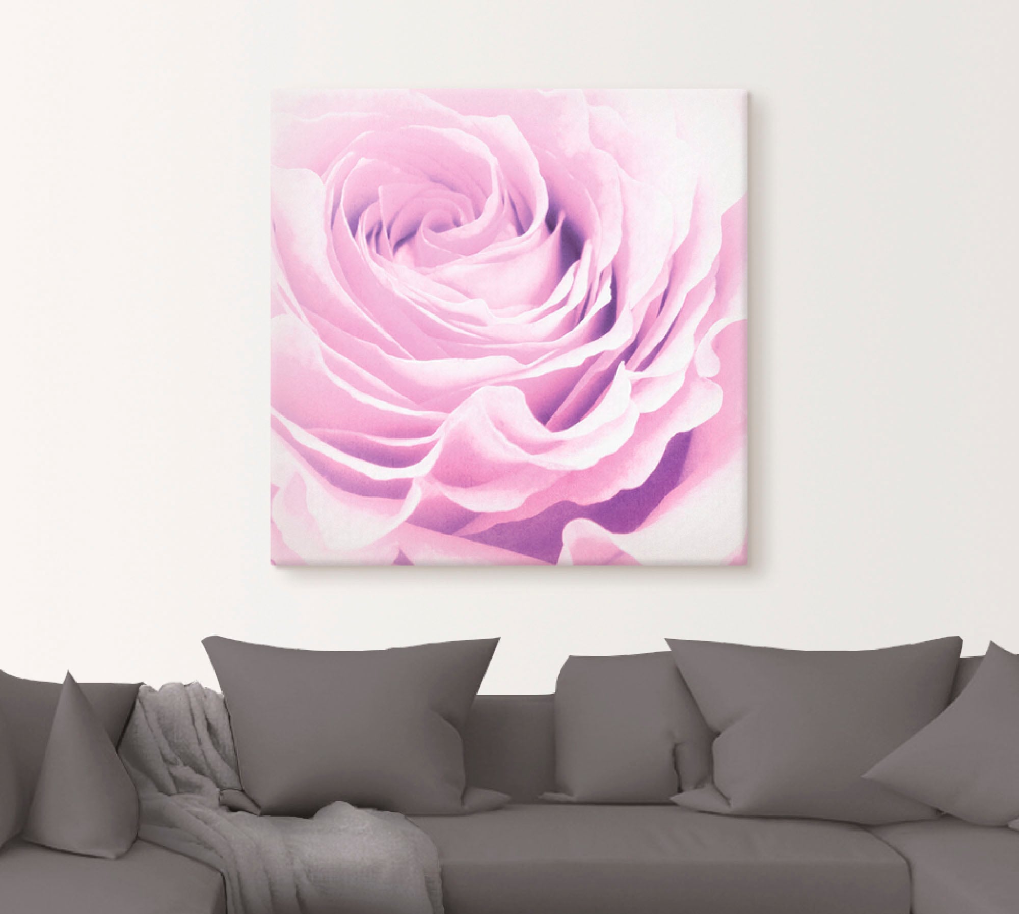 Artland Wandbild »Pastell Rose«, Blumen, (1 St.), als Leinwandbild, Poster, Wandaufkleber in verschied. Grössen