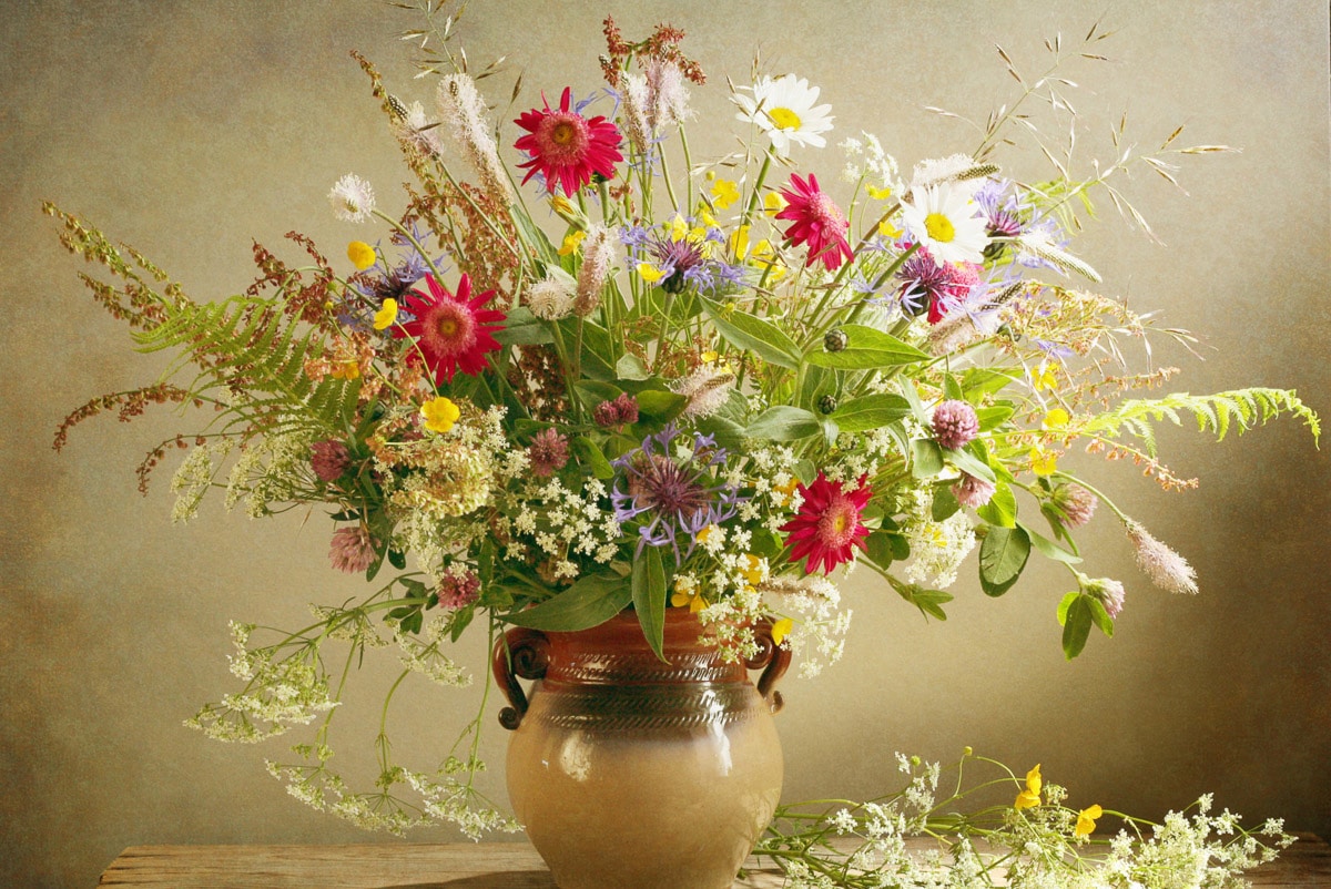Papermoon Fototapete »Blumen in Vase«