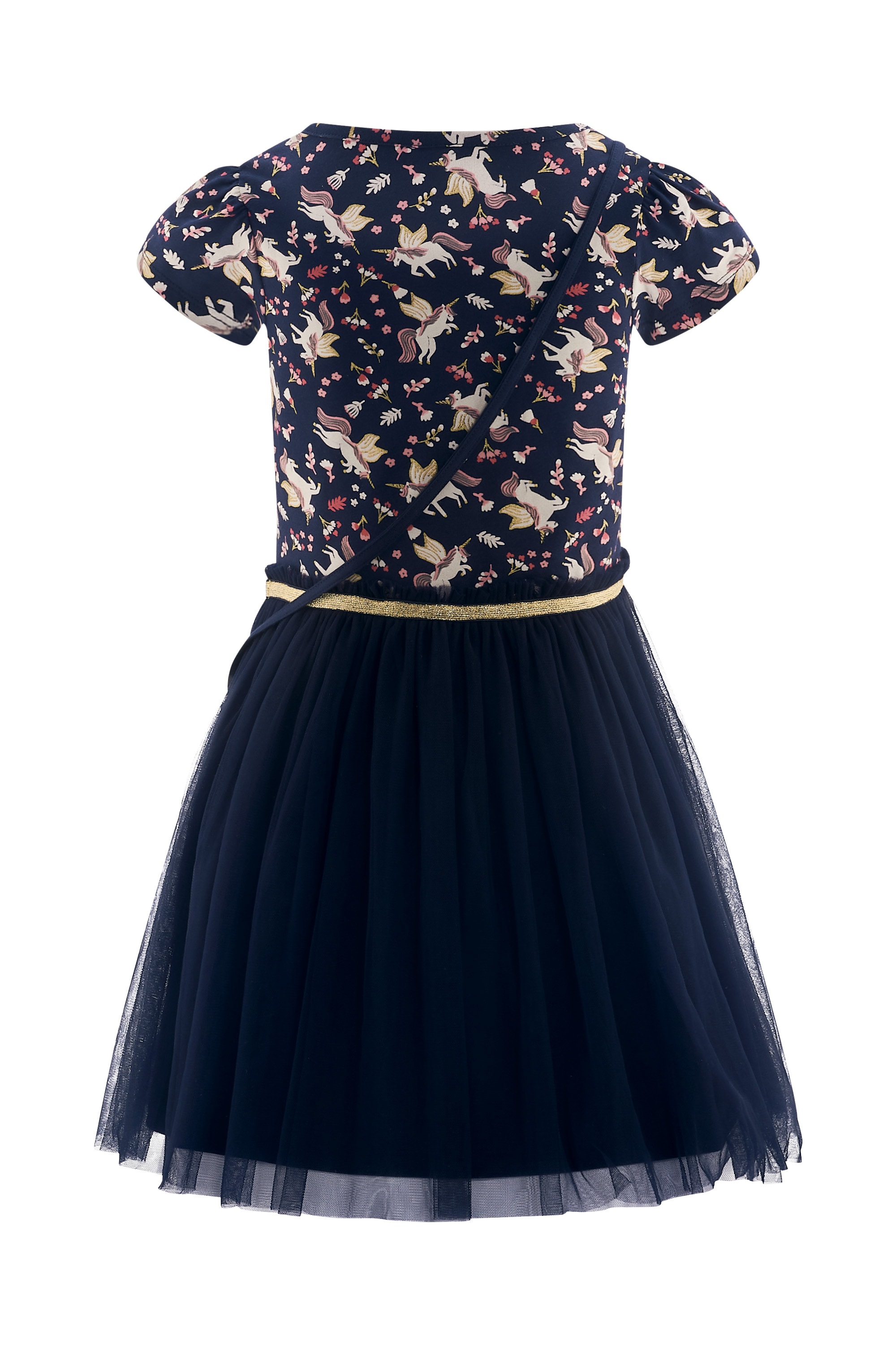 happy girls Robe d'été Set, 2 pièces tlg. mit aufgesetztem Tüllrock und abnehmbarer Umhängetasche