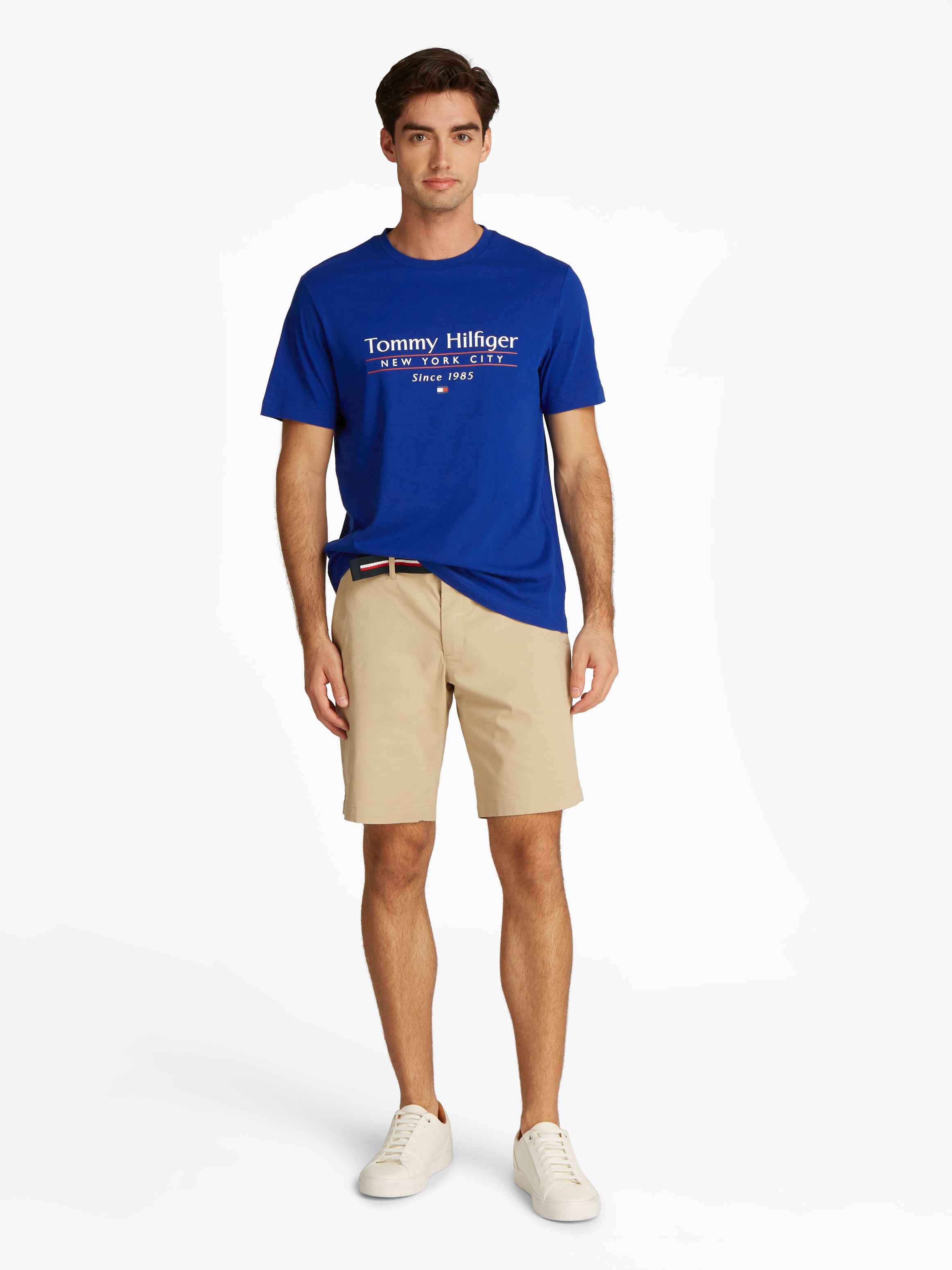 Tommy Hilfiger T-Shirt »HILFIGER CENTER STACK TEE«, mit grossem Schriftprint