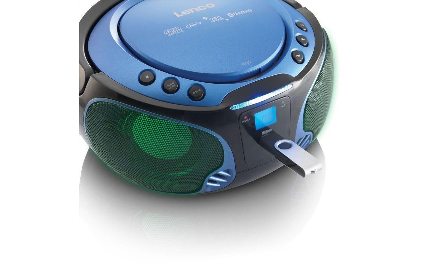 Lenco Radio »Portable Radio/CD-Player SCD-550 Blau«, (CD-Bluetooth FM-Tuner)