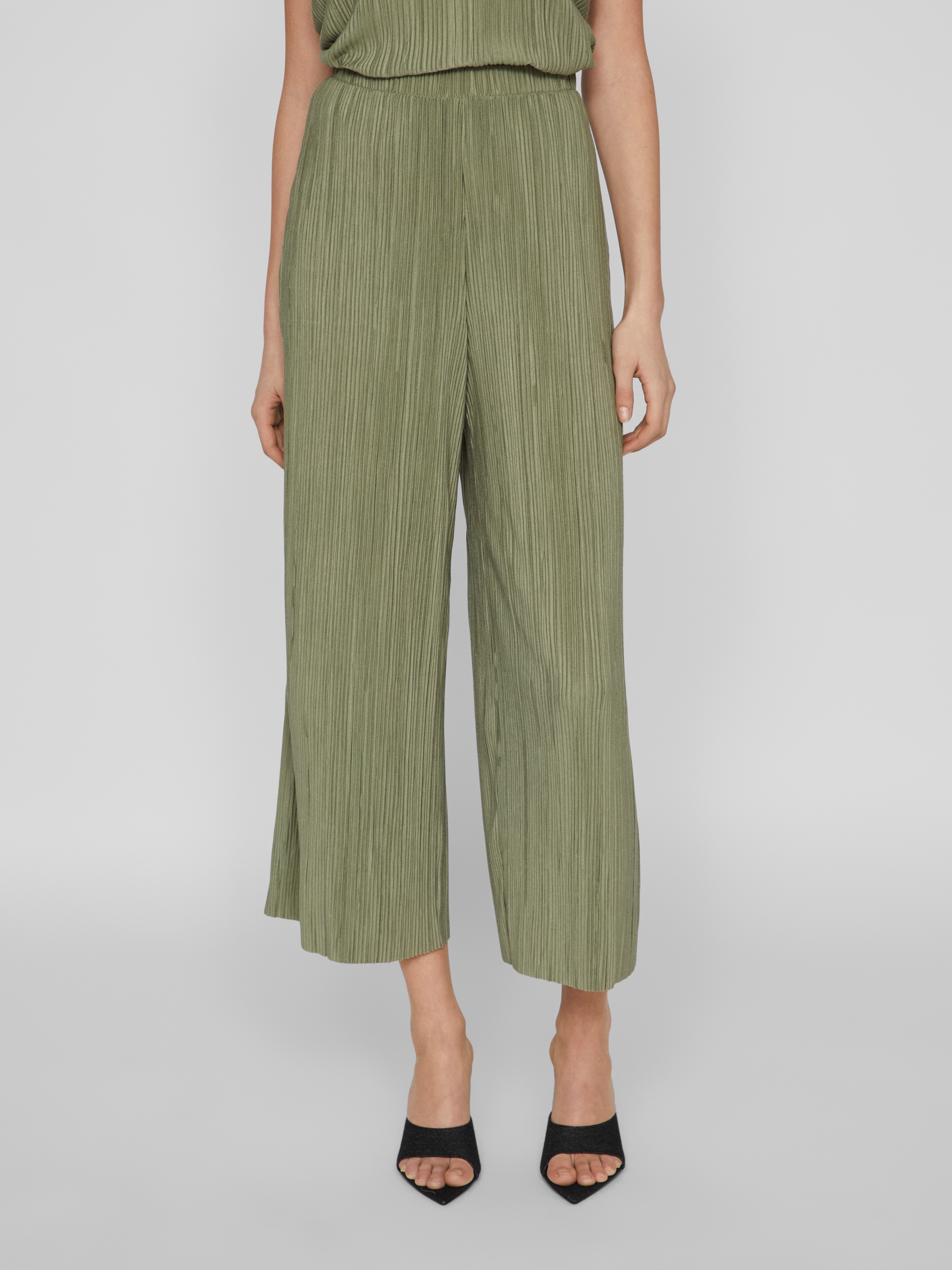 Image of Vila Schlupfhose "VIPLISA HW CULOTTE PANTS - NOOS" Sommerhose, plissierte Optik
