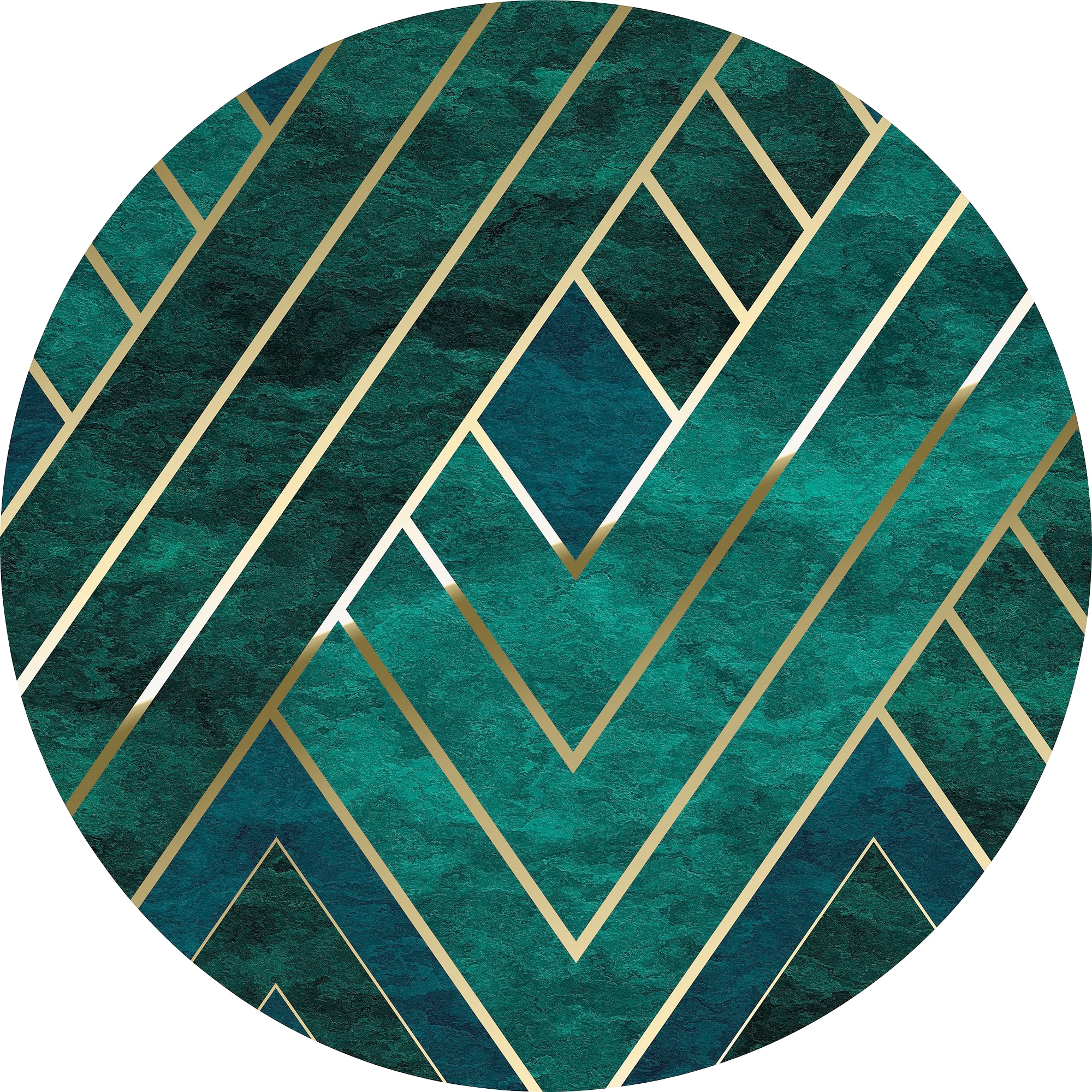 Image of Komar Vliestapete "Vlies selbstklebend - Jade - Grösse 125 x 125 cm" bedruckt glatt Wohnzimmer, Schlafzimmer
