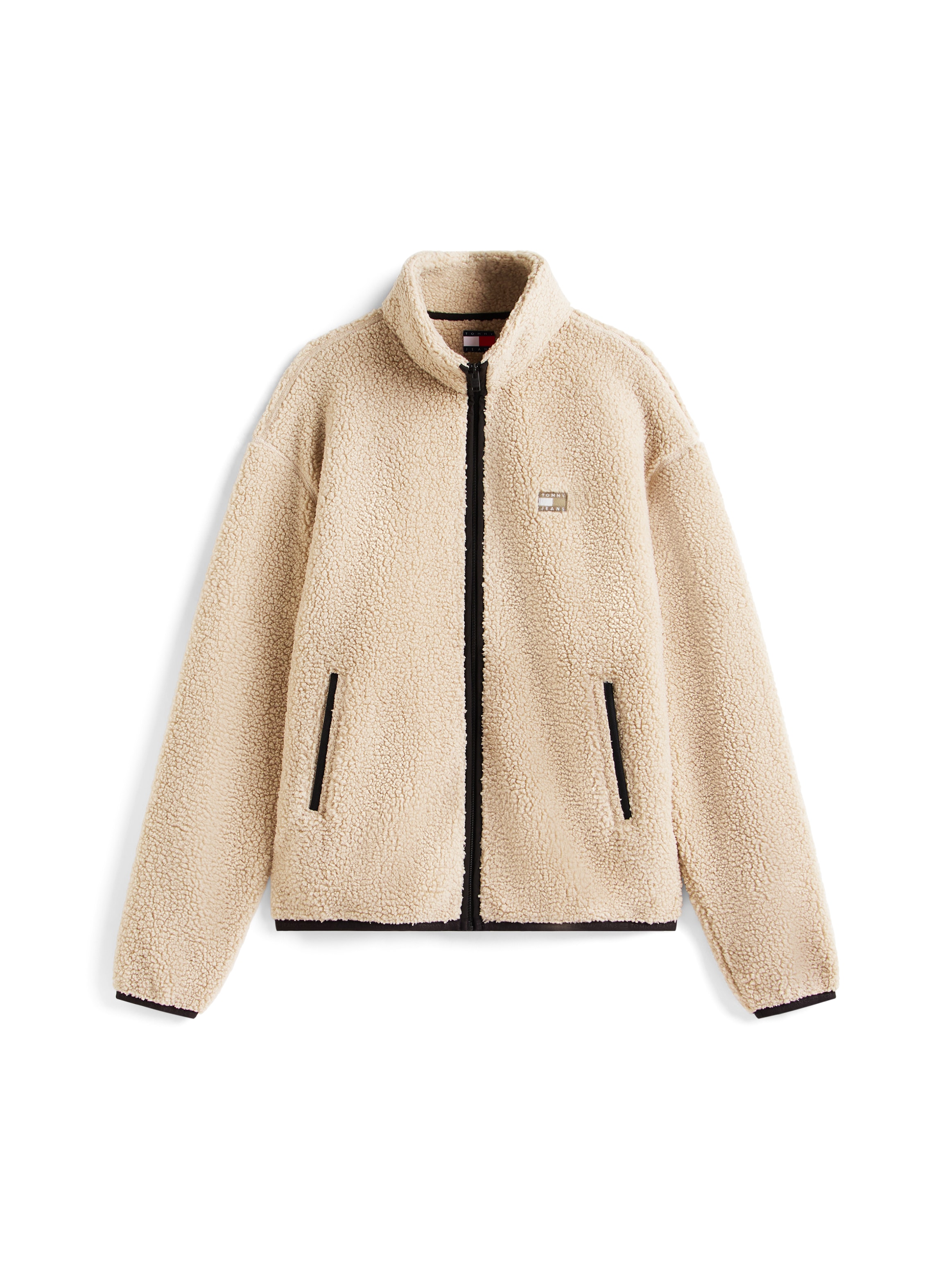 Tommy Jeans Veste polaire »TJM BADGE TEDDY« col montant, teddy fleece, coupe décontractée