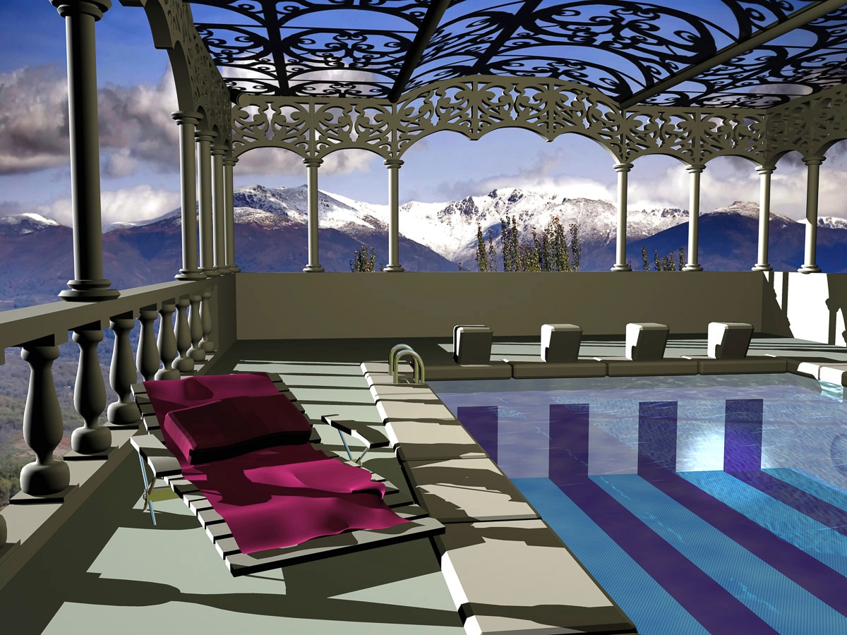 Image of Papermoon Fototapete "Poolterrasse"