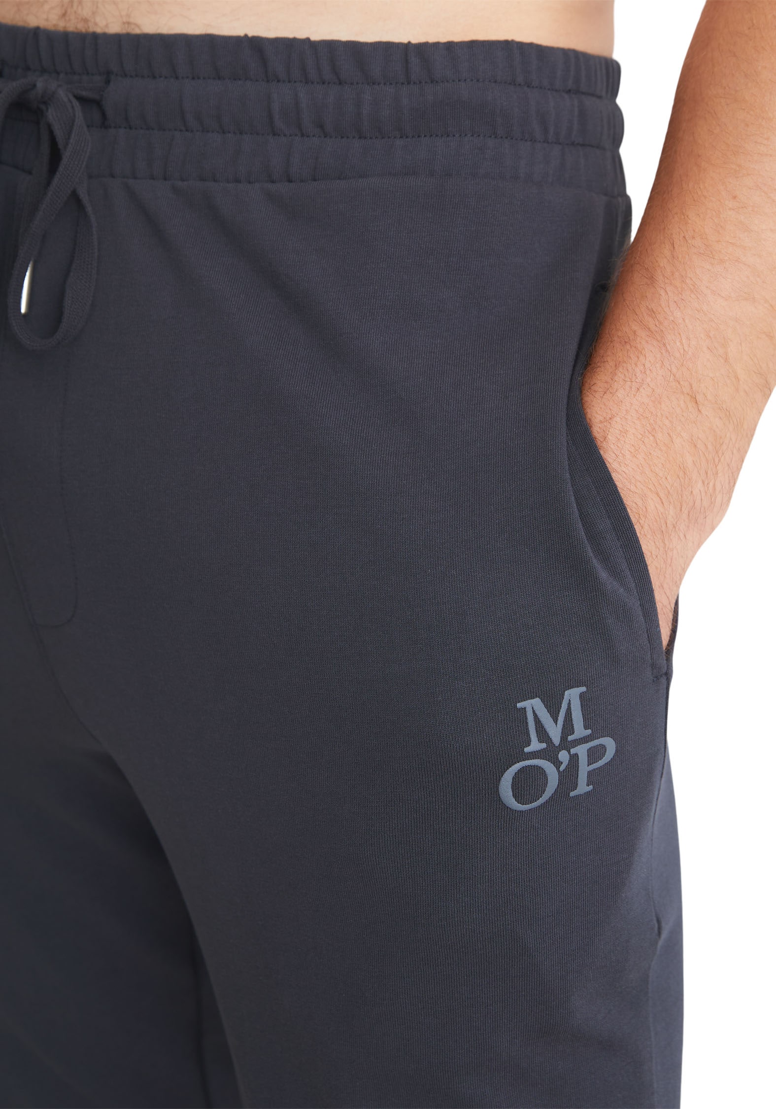 Marc O'Polo Pyjamahose »Heavy Jersey«, mit dezentem Logodruck