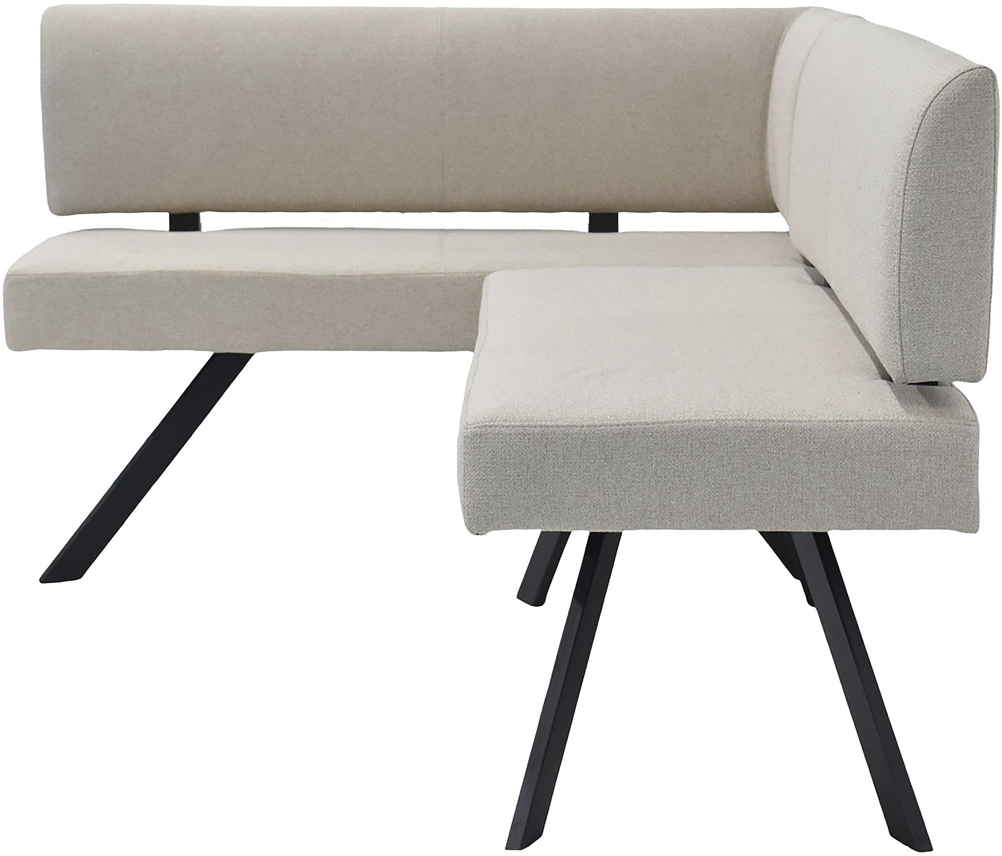 byLIVING Banc d'angle »TORONTO« Tissu tissé, jusqu’à 160 kg, ressorts ensachés, piètement 4 pieds, 3 places assises