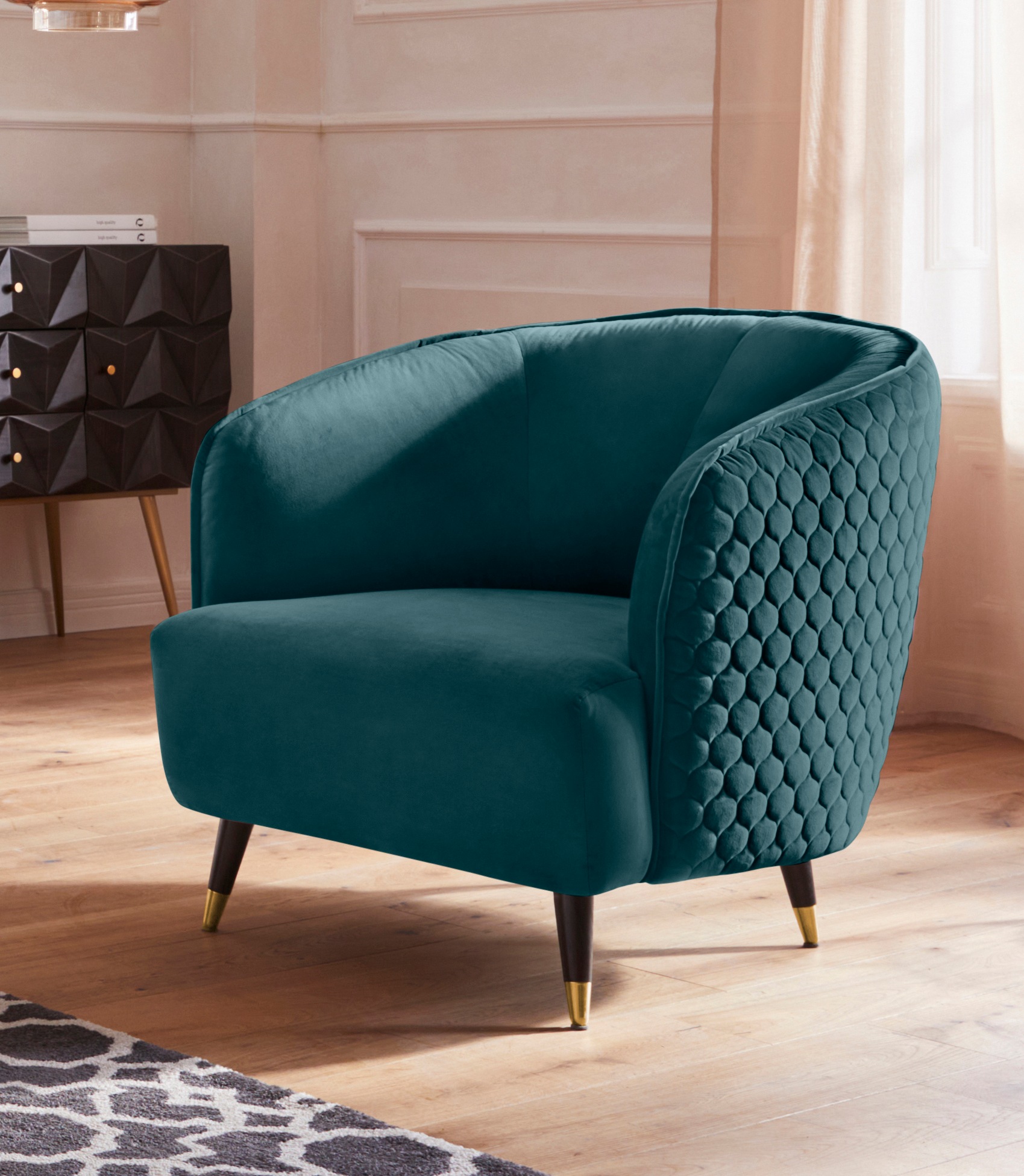 Image of Guido Maria Kretschmer Home&Living Sessel »Oradea«, mit eleganter Steppung auf Rückseite der Rückenlehne bei Ackermann Versand Schweiz