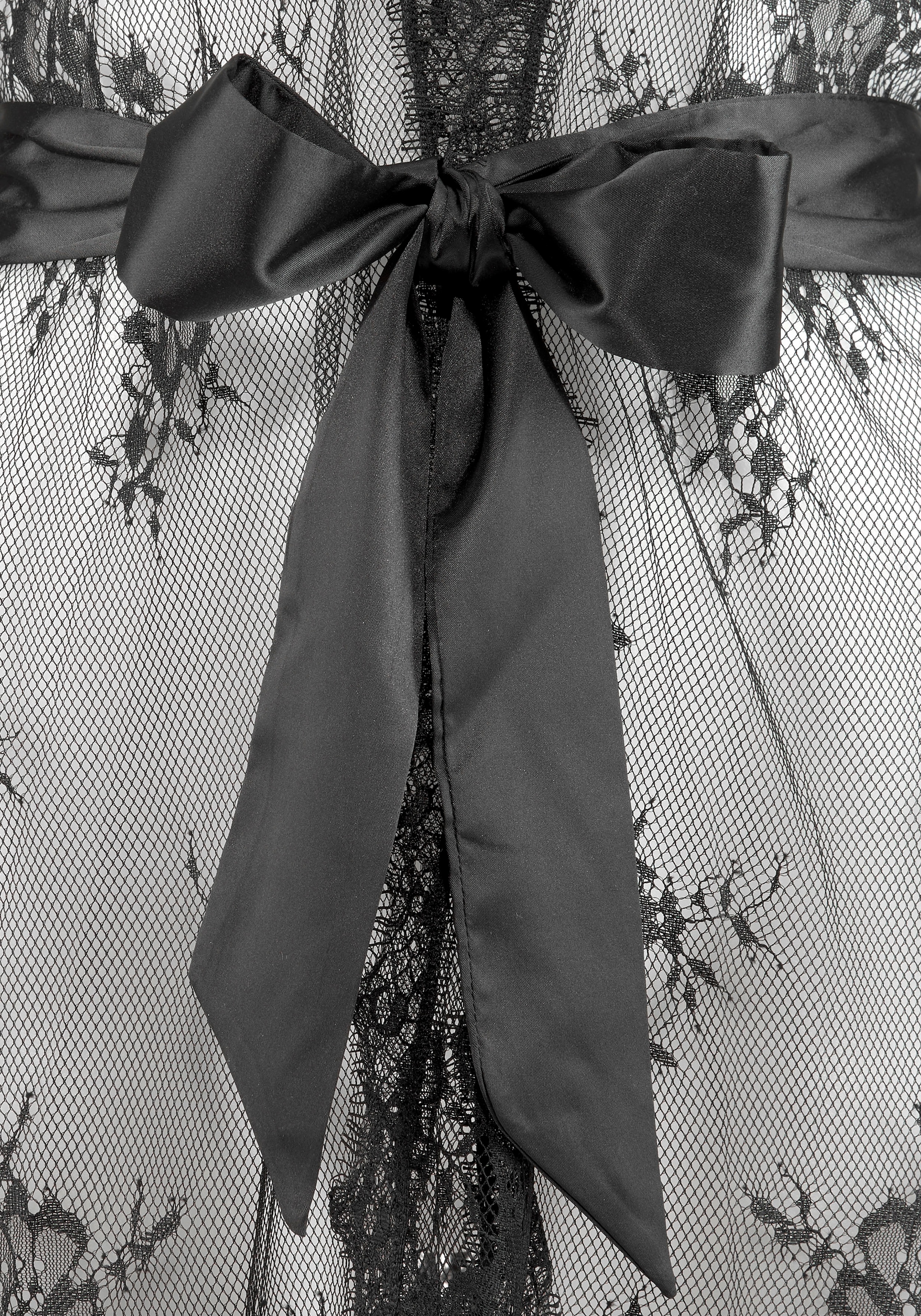 ♕ LASCANA Kimono, aus transparenter Eyelashspitze, sexy Dessous  versandkostenfrei auf