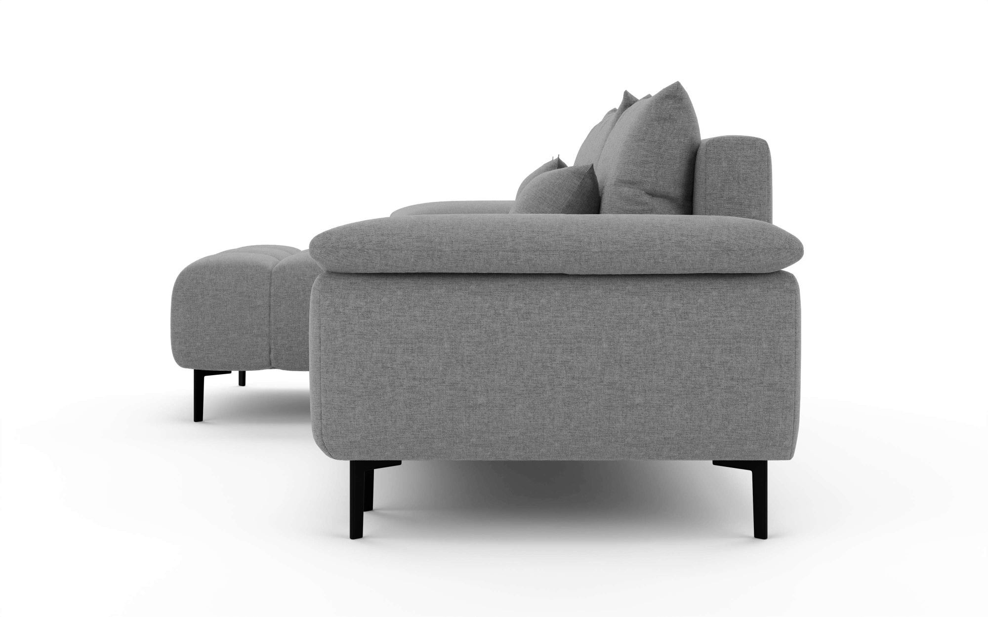 Home affaire Ecksofa »DROMARA Schlafsofa mit Bettkasten, Masse: B/T/H 277/141/91 cm« L-Form mit Recamiere rechts/links bestellbar, Wellenunterfederung