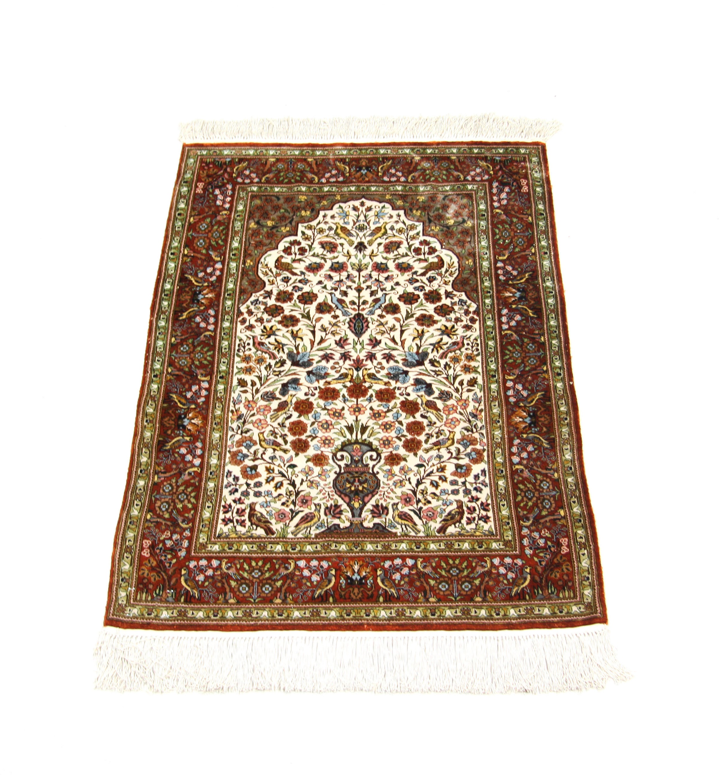 Image of morgenland Teppich »Hereke Seide Teppich handgeknüpft beige«, rechteckig, 7 mm Höhe bei Ackermann Versand Schweiz