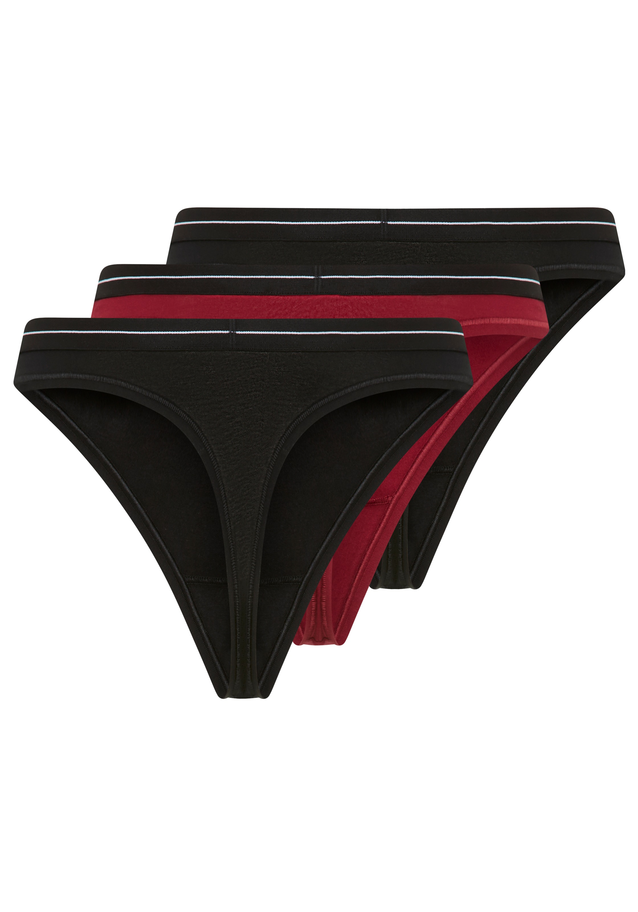 BOSS String »3P THONG«, (Packung, 3 St., 3er), mit BOSS Logobund
