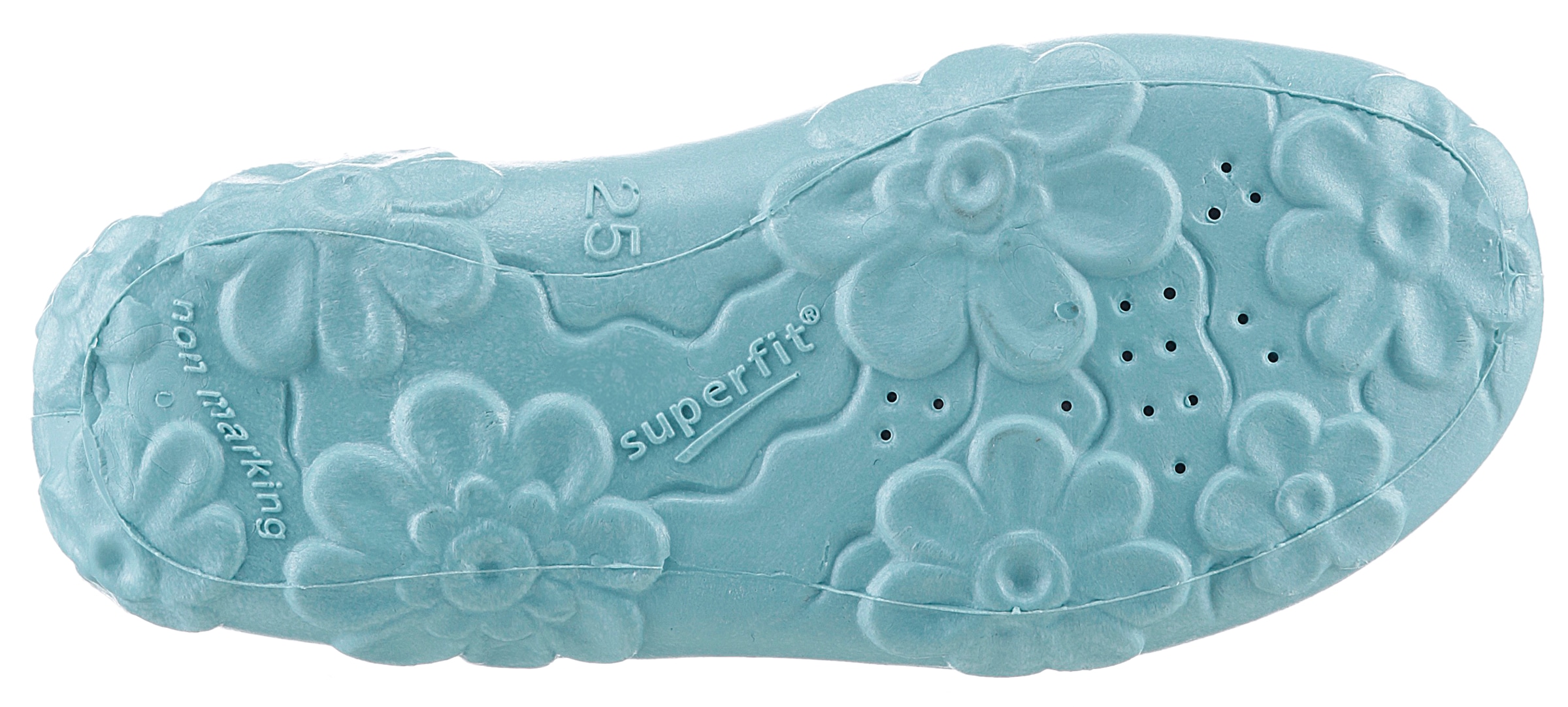 Superfit Chausson »BONNY, WMS: mittel«  Chaussure de jardin d'enfants avec motif licorne, gabarit de taille à télécharger