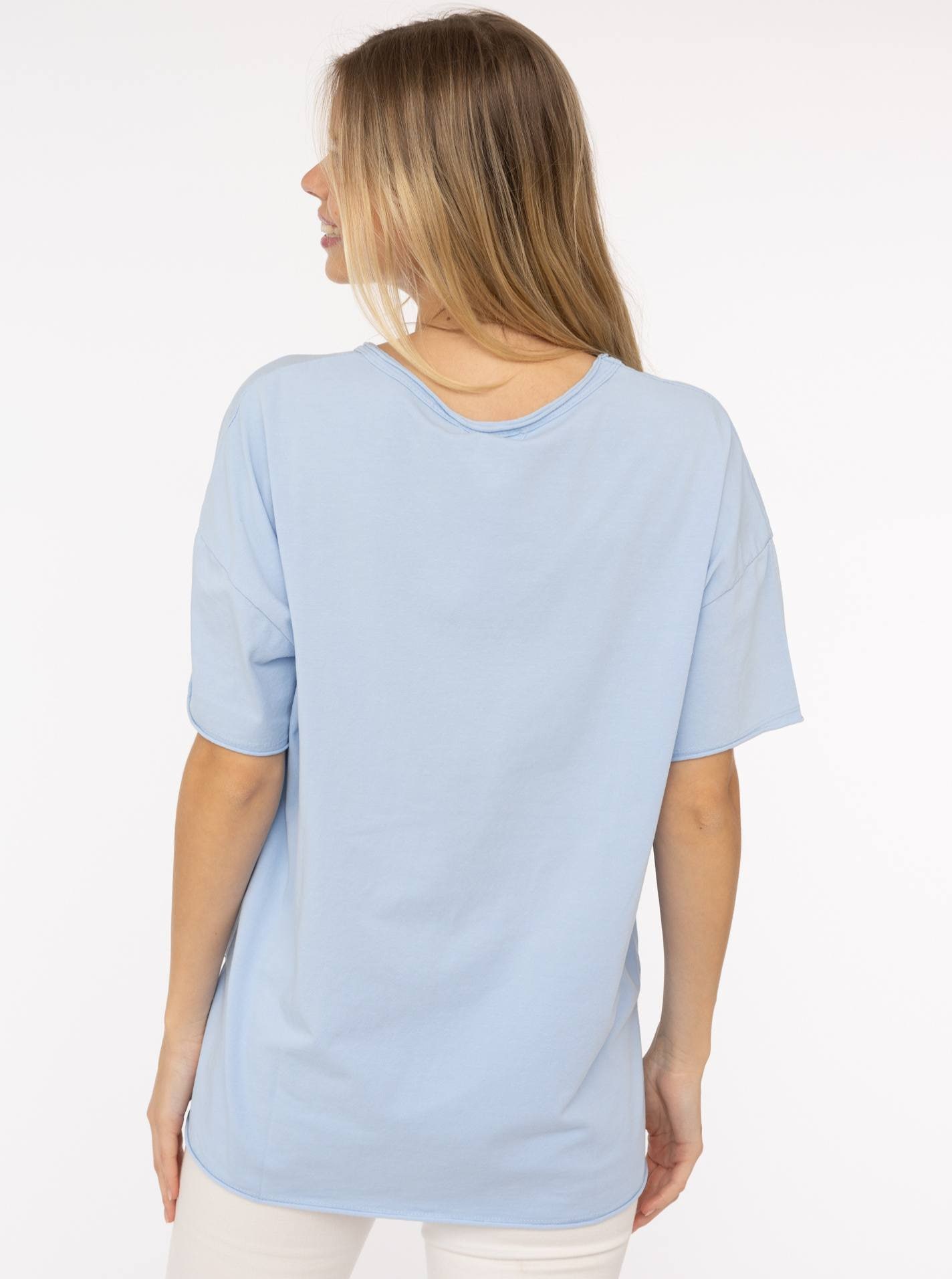 Zwillingsherz Kurzarmshirt »Oversized Shirt Stempeldruck "Moin"«, mit mit grossem MOIN Druck