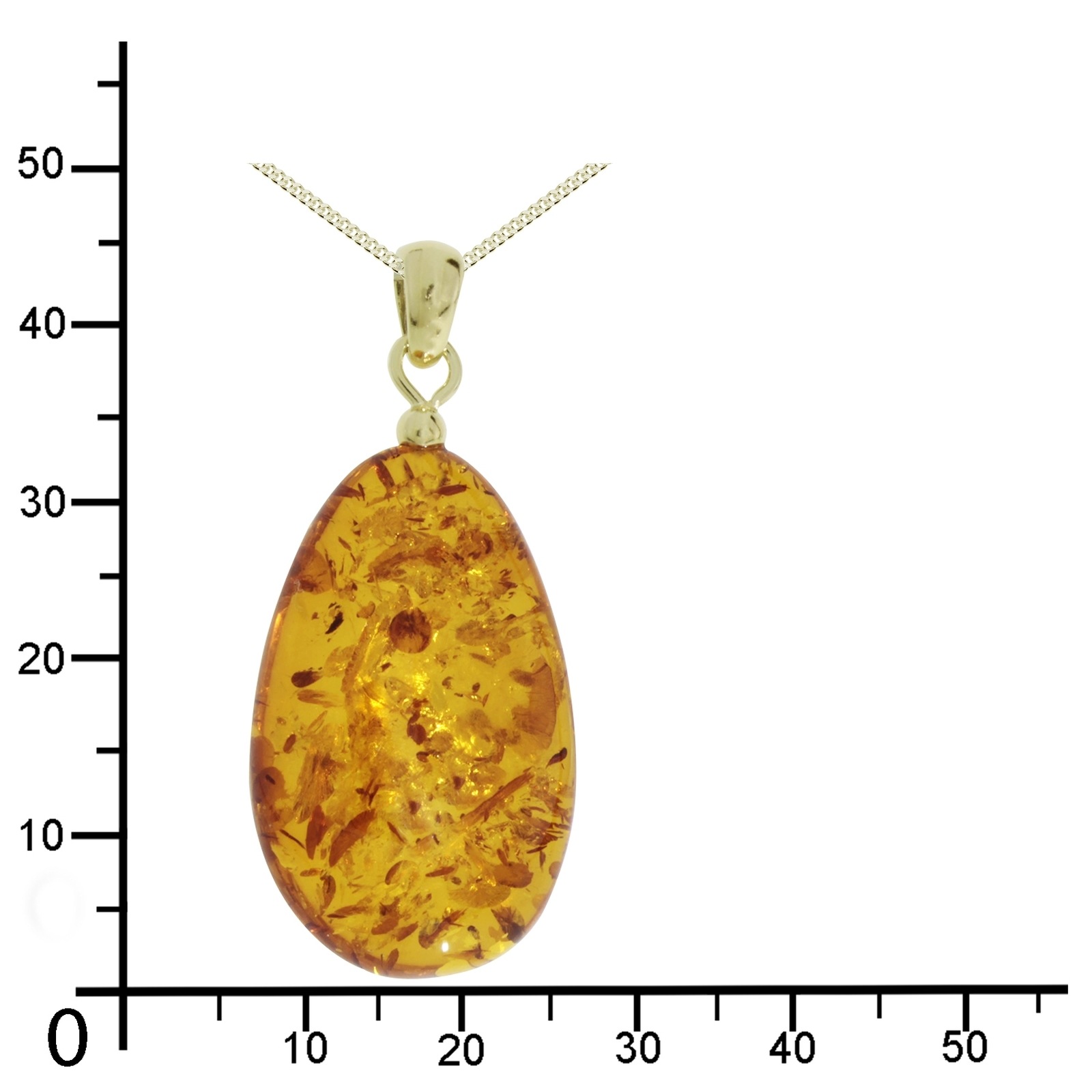 OSTSEE-SCHMUCK Kette mit Anhänger »Ostsee-Schmuck Kette mit Anhänger Tropfen ca. 30 mm lang«