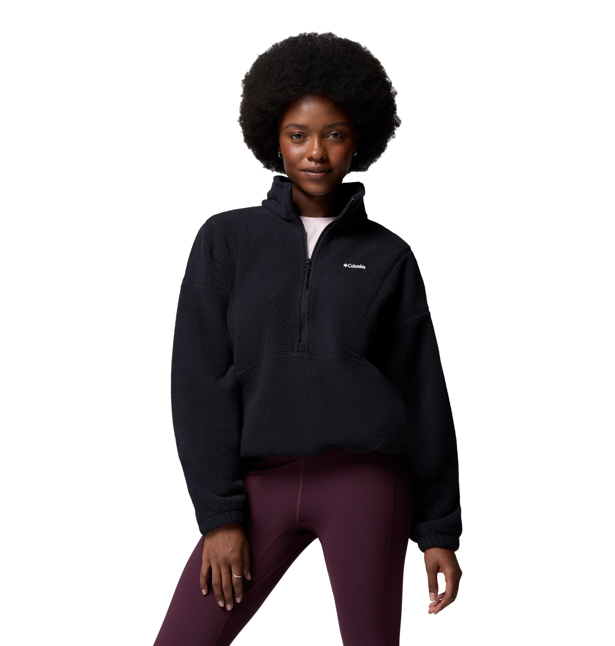 Columbia Pull en polaire »Timber Meadow MTR Fleece HZ«, déperlant, coupe-vent, manches longues, respirant
