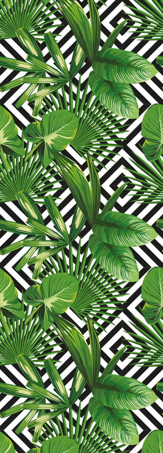 Image of queence Vinyltapete "Ghazal" Motiv bedruckt botanisch floral gemustert natürlich glatt 90x250cm, selbstklebend, kinderleichte Anbringung, Sticker