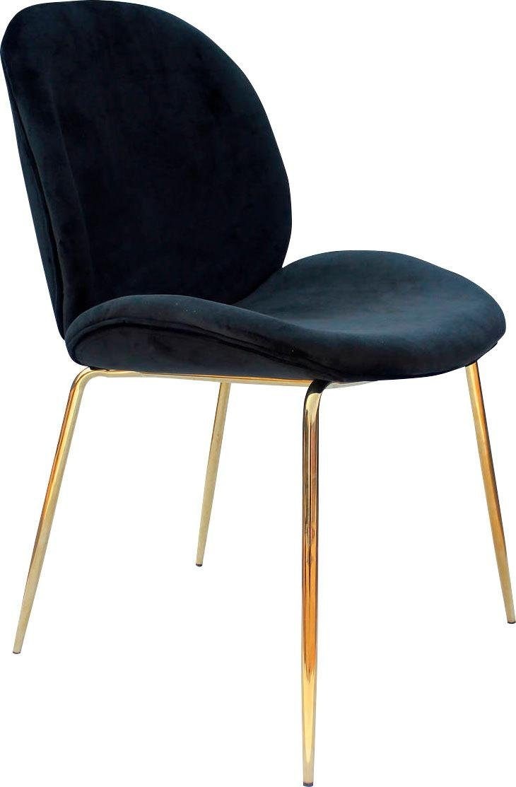 Kayoom Stuhl »Charlize 110 2er-Set, TOPSELLER! Esszimmerstühle,moderne Optik«, (Set), 2 St., Samtstoff, samtweicher Bezug, bequem, zeitlos, moderne Optik