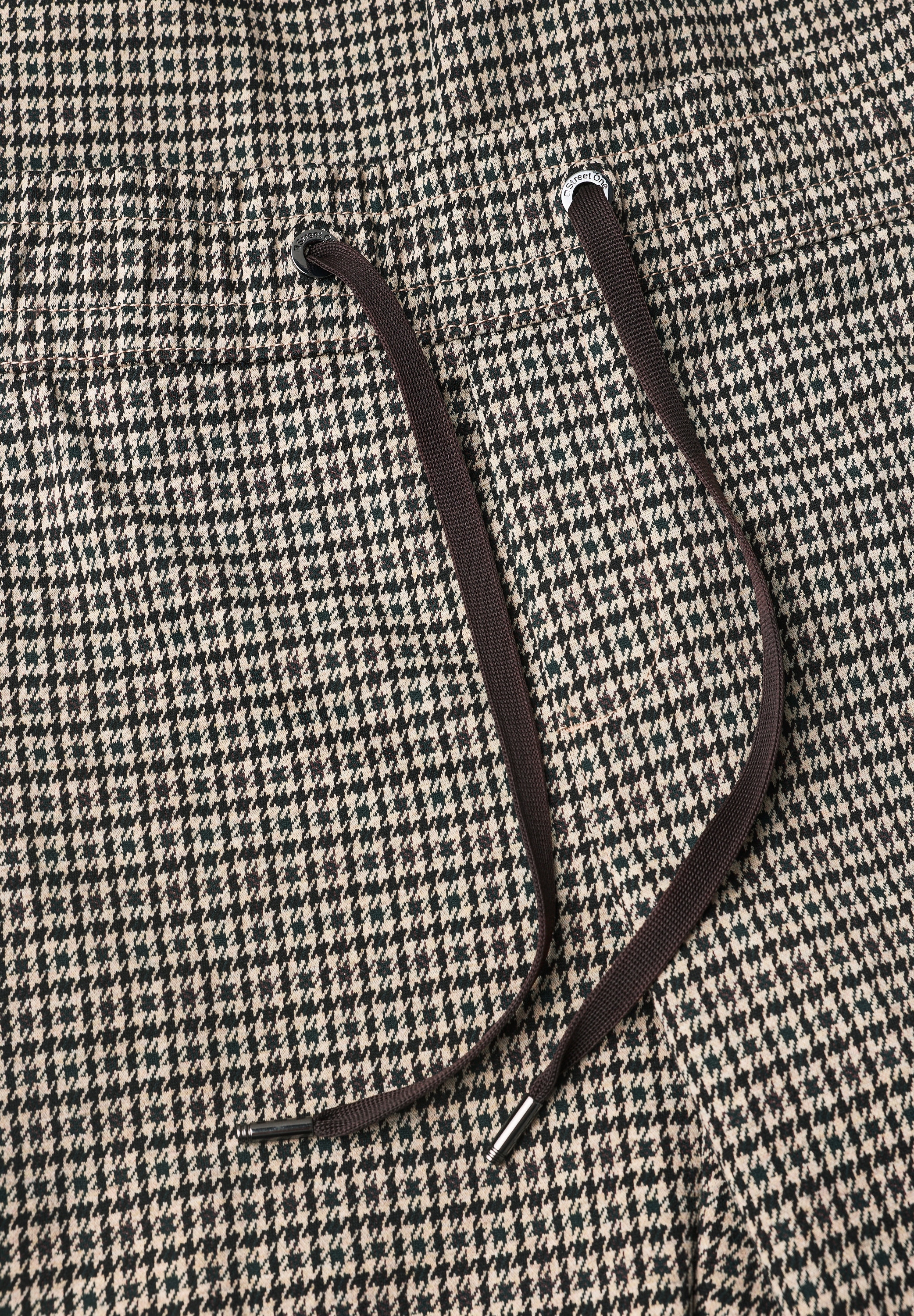 STREET ONE Pantalon en tissu »Style Emee«  Wide Leg Hose mit Gallonstreifen und Dessin