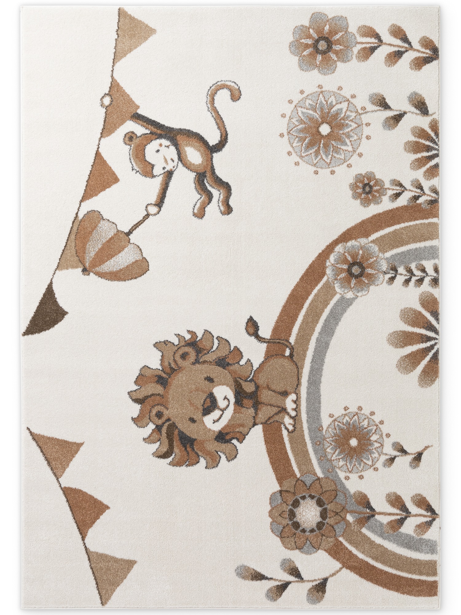 THE RUGS Villeroy & Boch Summer Party Boho Kids Rug & Runner Soft Kids Rug in Cream | Size: 120cm x 170cm