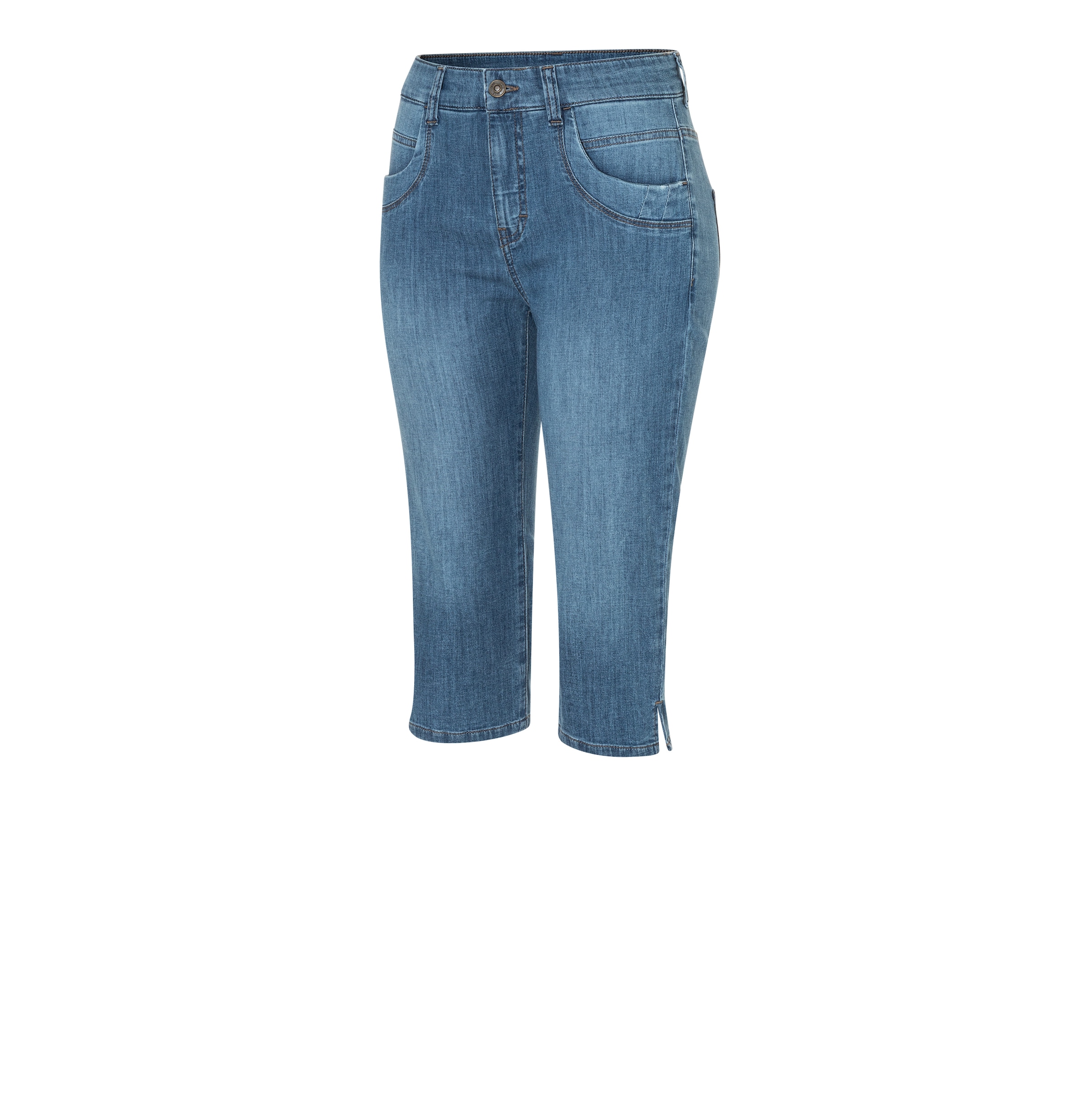 MAC Caprijeans »CAPRI« Eingelegte Zierfalten am Saum