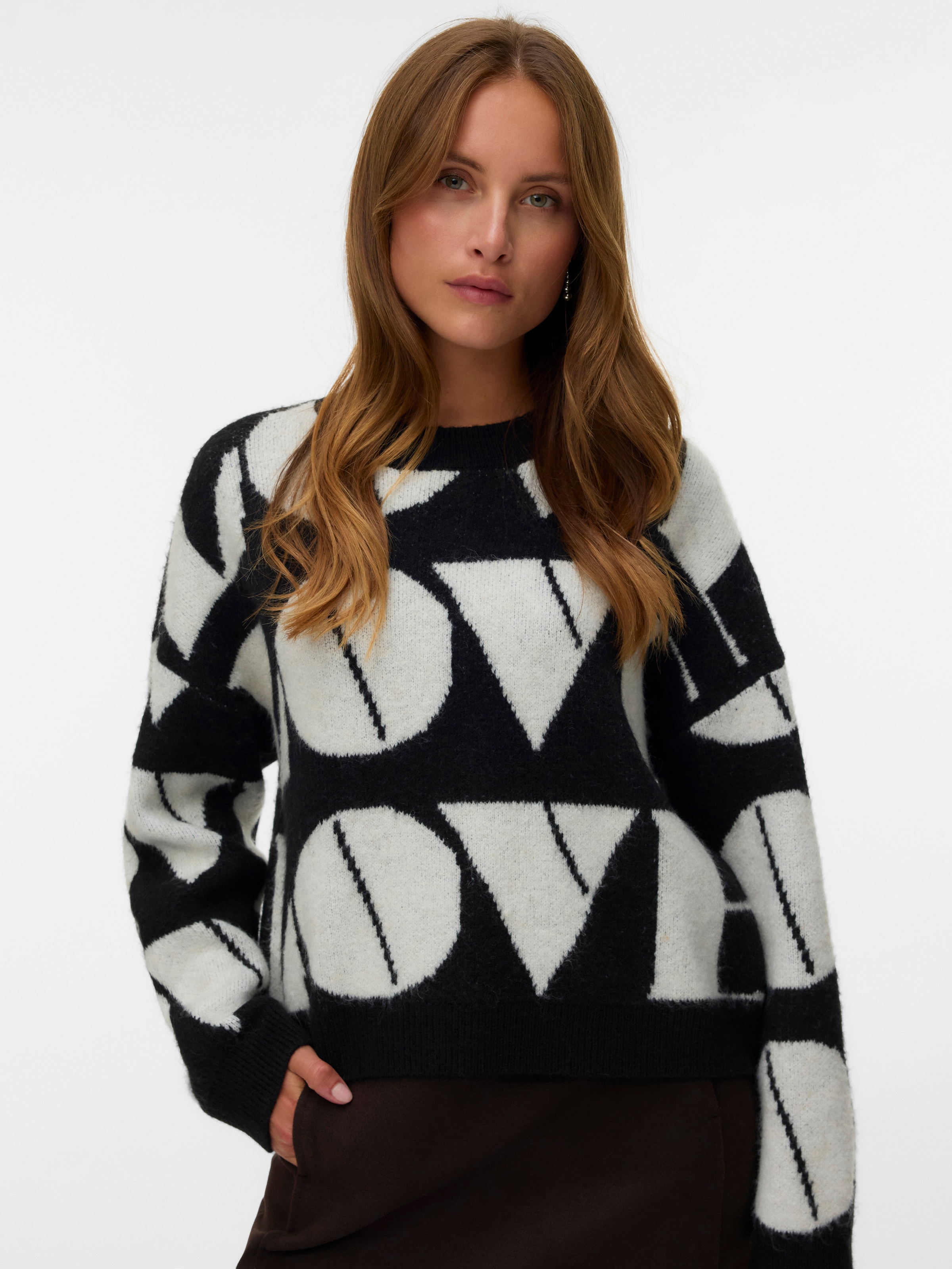 Image of Vero Moda Strickpullover "VMLOVE LS O-NECK PULLOVER BOO"